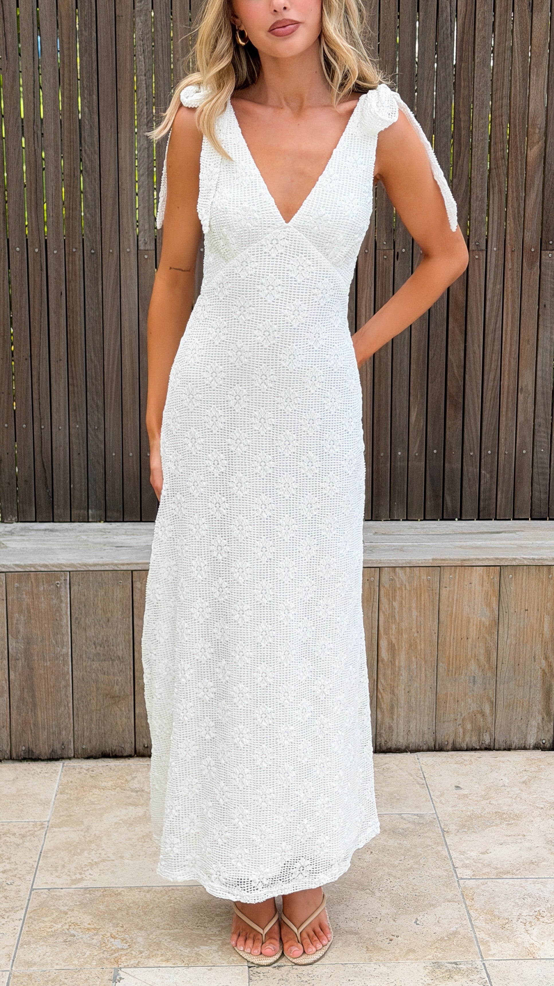 Kalia Maxi Dress - White - Billy J