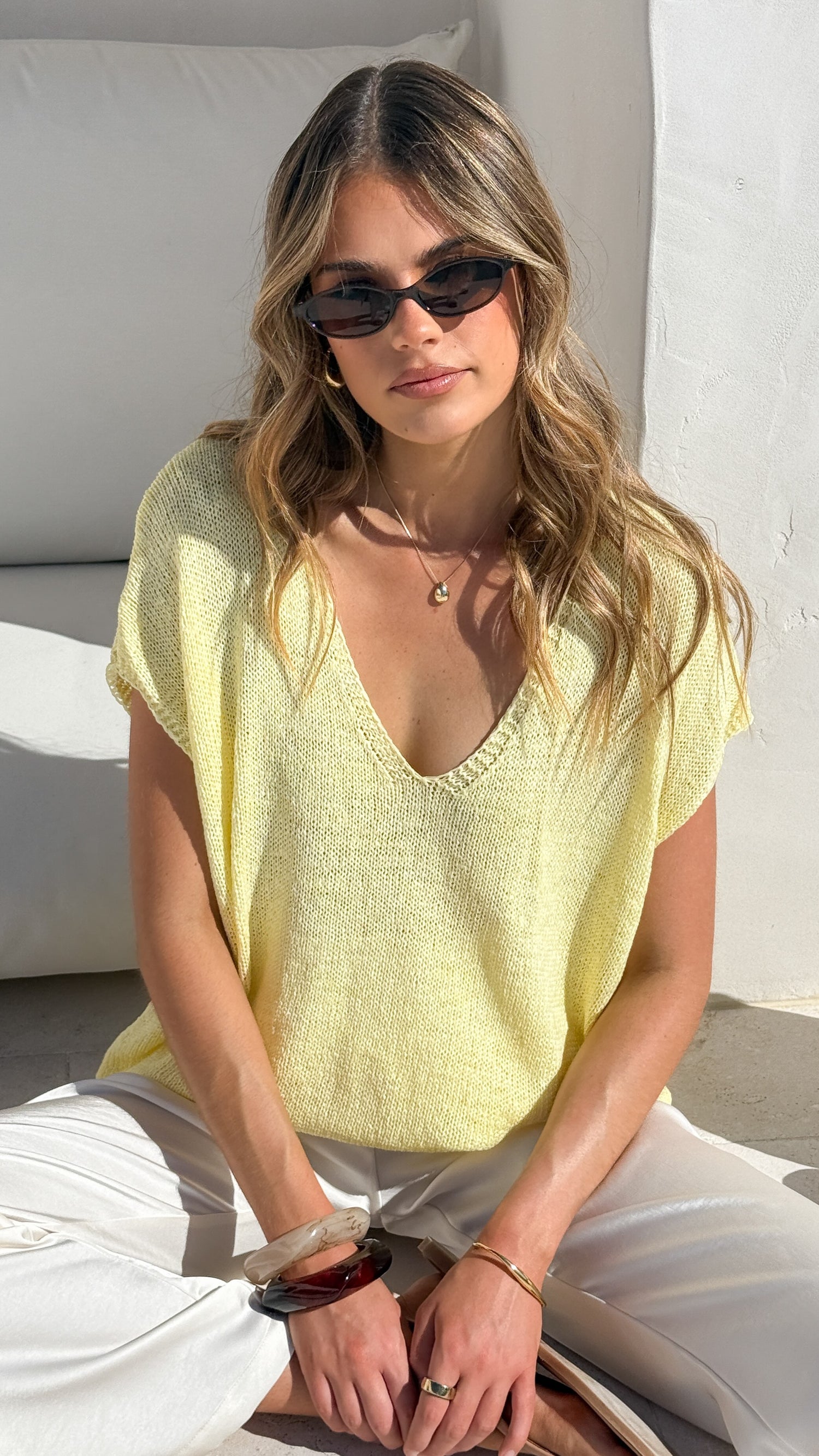 Stelaria Knit Top - Yellow - Billy J