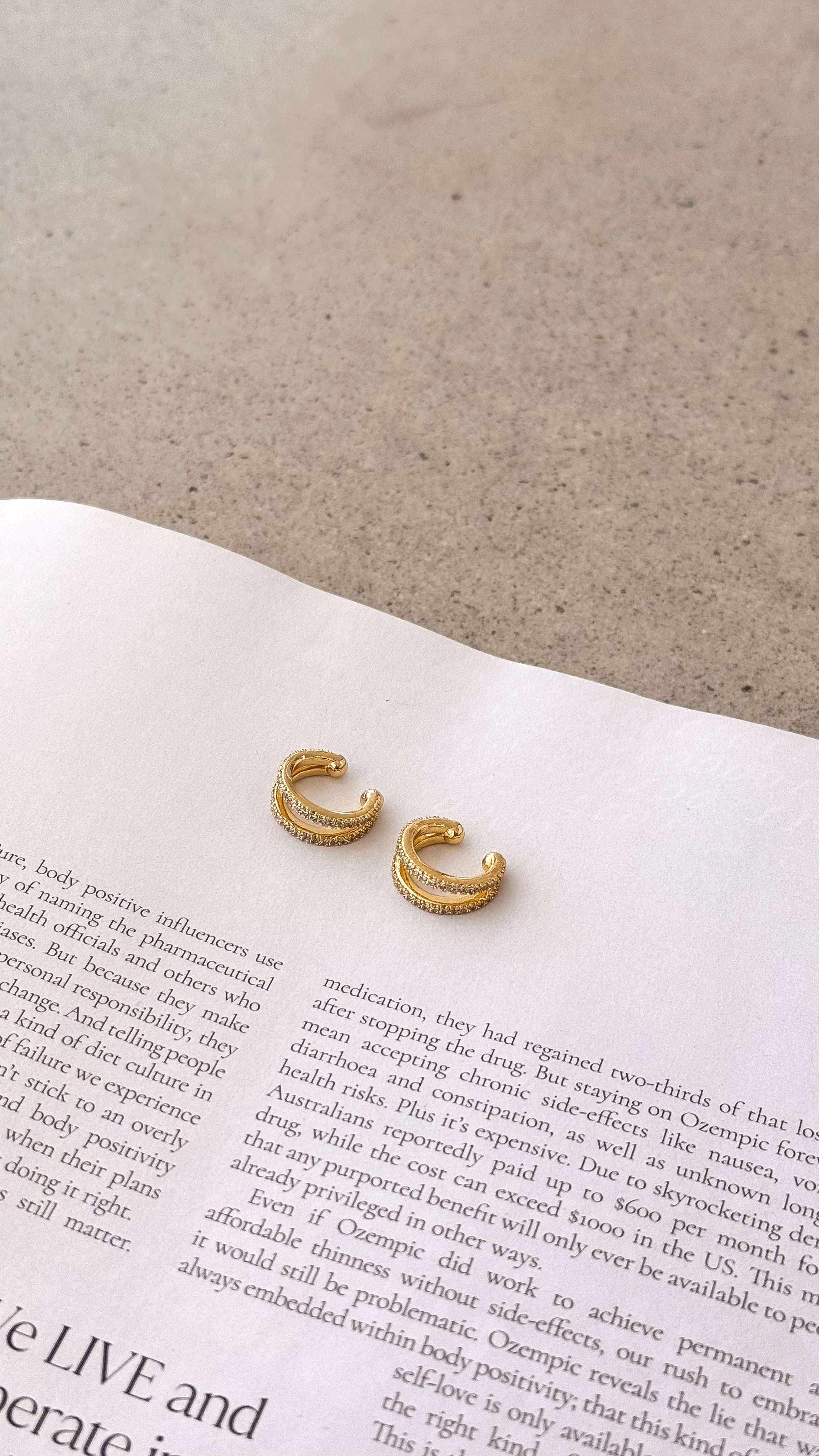 Becci Cuff Earrings - Gold - Billy J