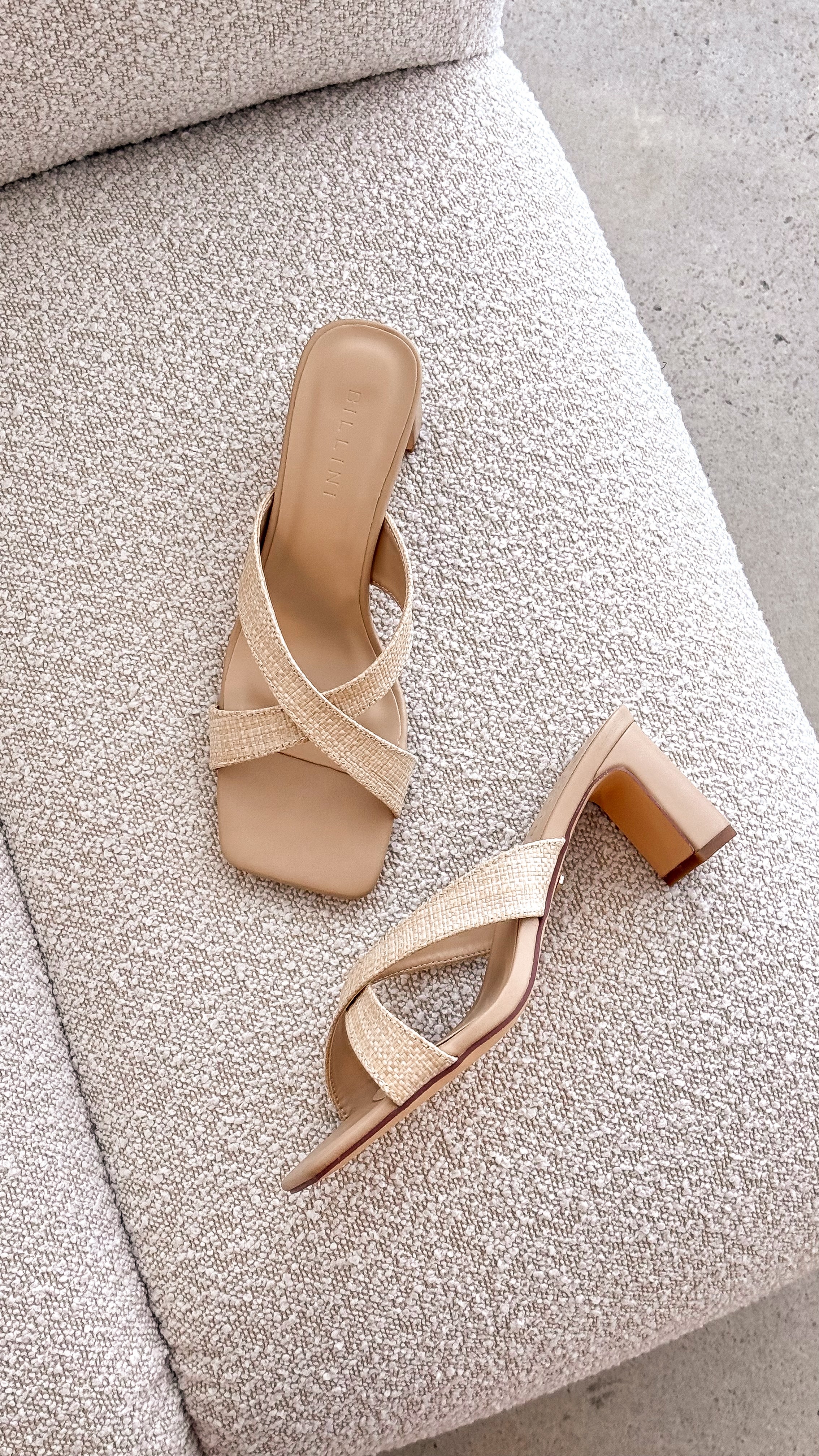 Camila Heel - Natural Raffia - Billy J