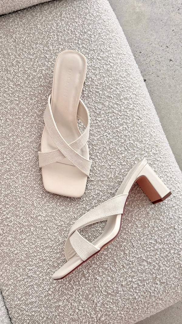 Camila Heel - Ivory Linen - Billy J