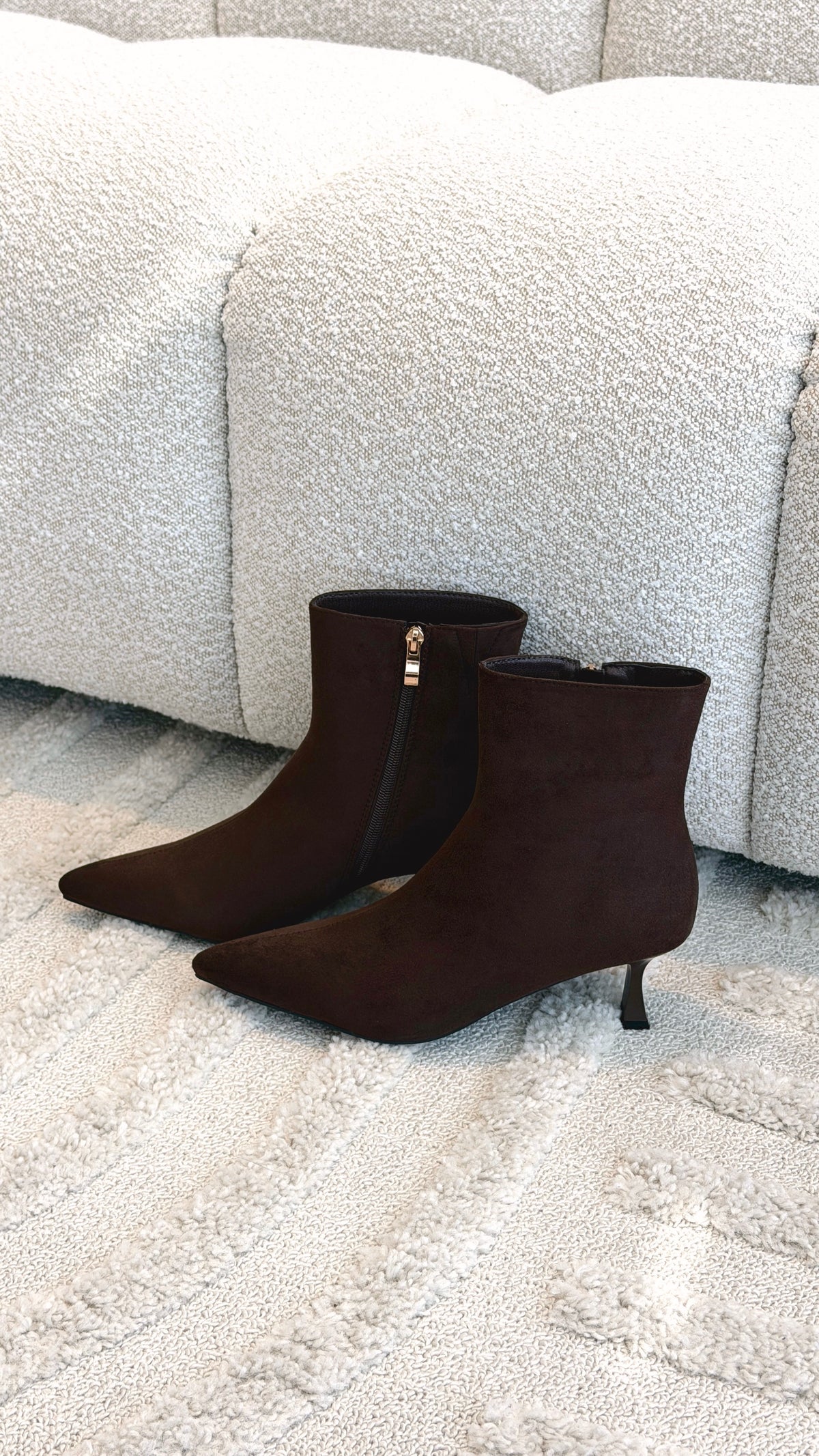 Carmella Boots - Dark Cacao Faux Suede - Billy J