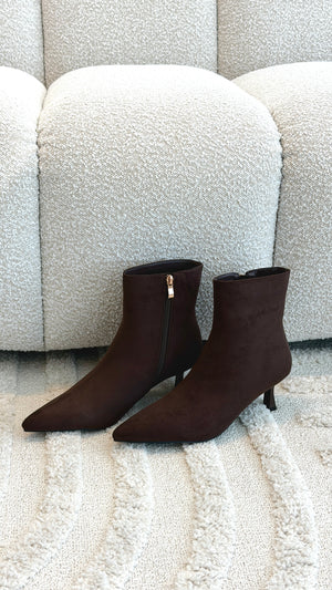 Carmella Boots - Dark Cacao Suede