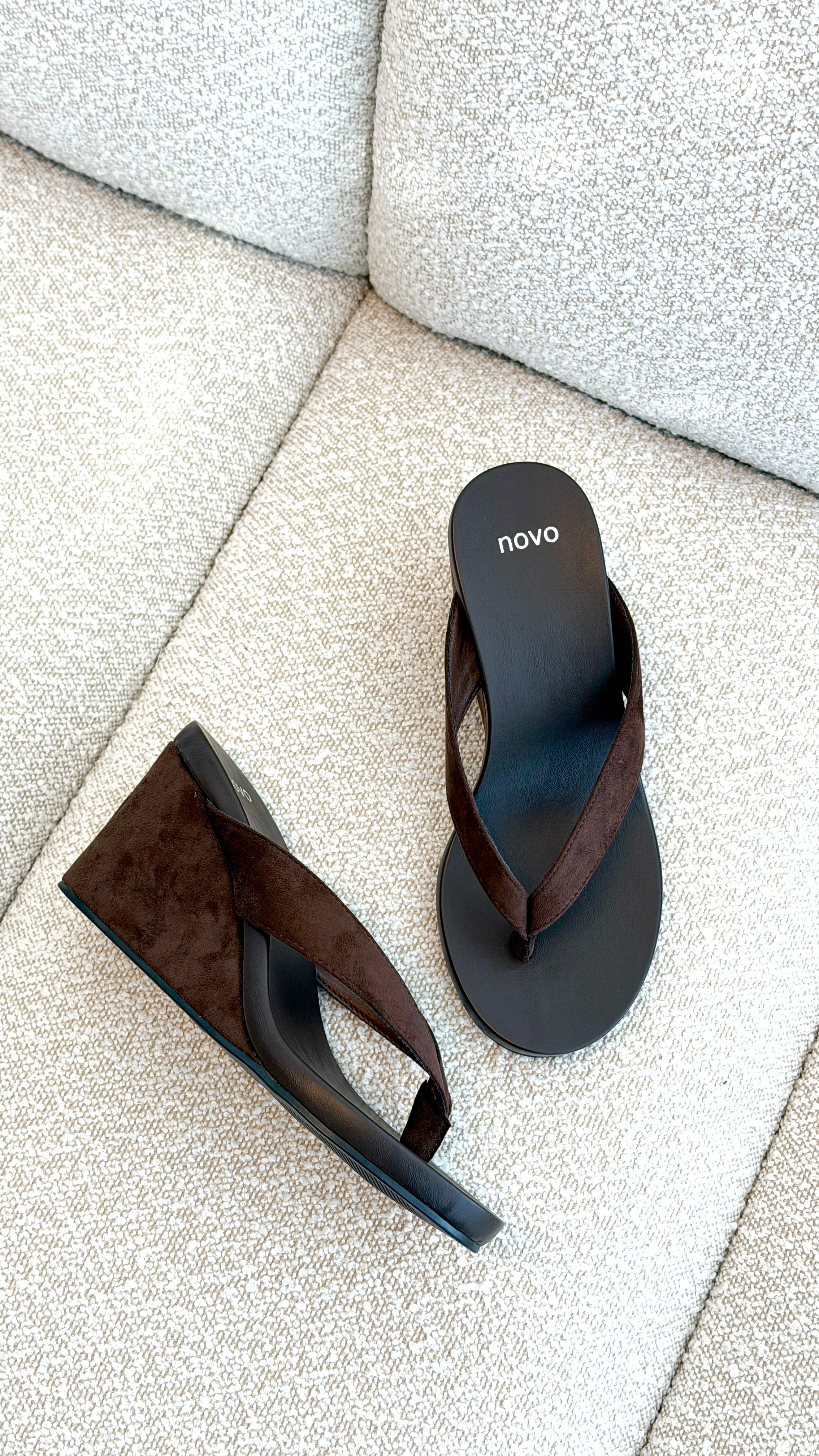 Baci Wedge - Espresso Suede