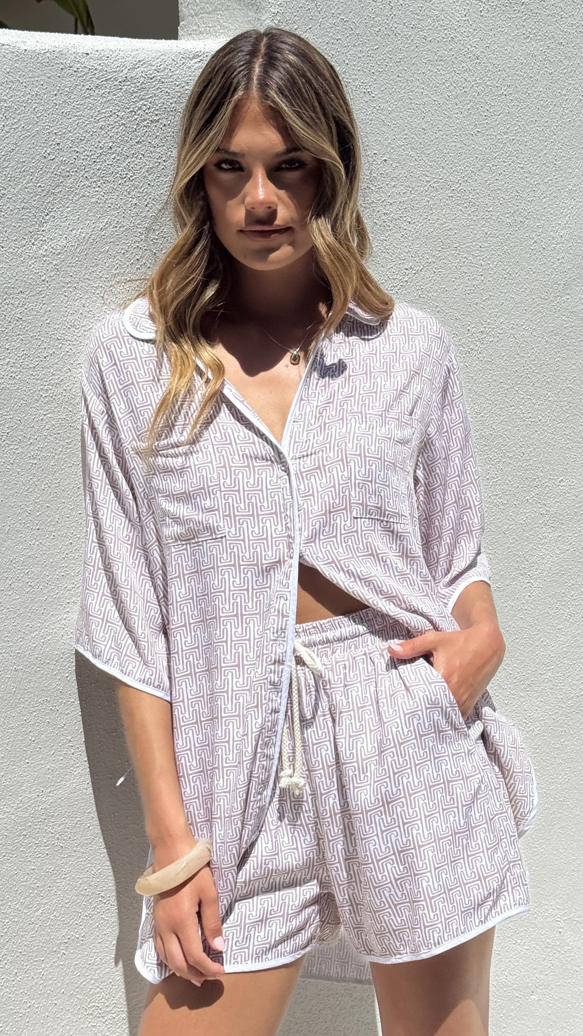 Samson Button Up Shirt - Atlas Print - Billy J