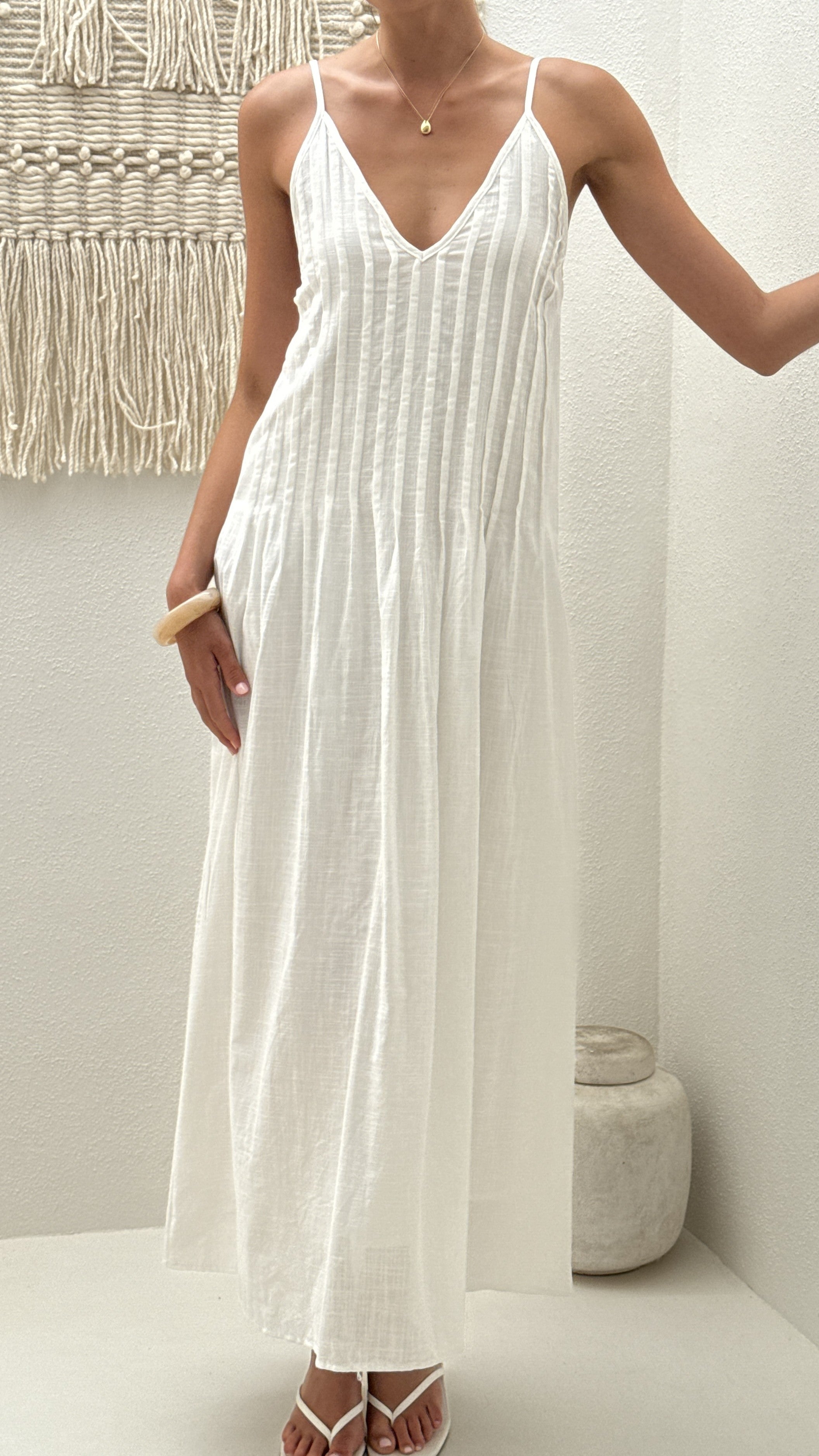 Aspen Maxi Dress - White - Billy J