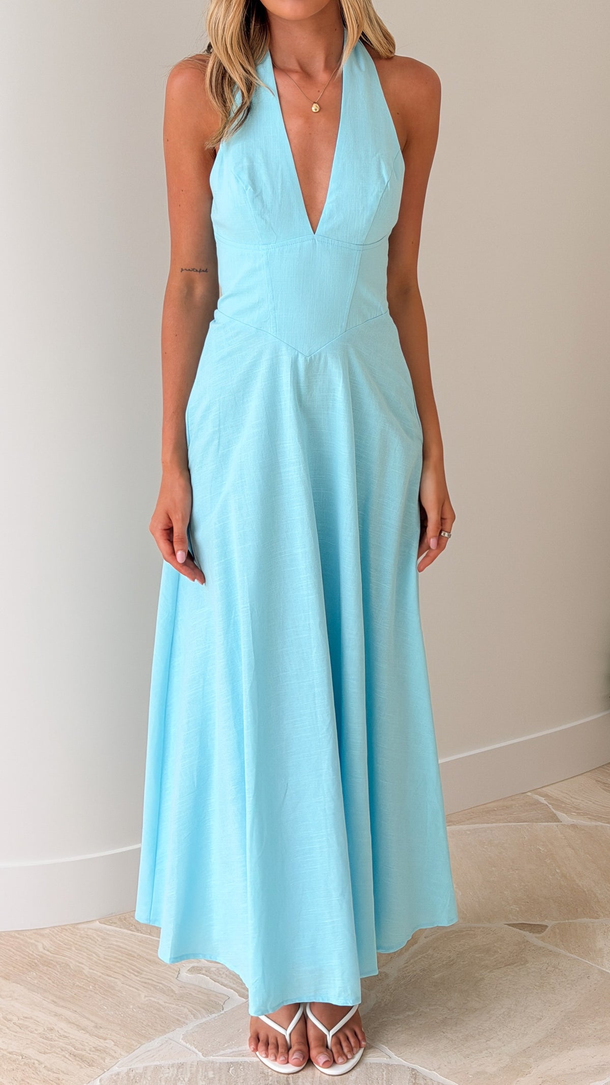 Skye Maxi Dress - Ice Blue - Billy J
