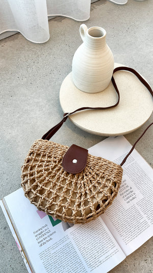 Marielle Half Moon Bag - Straw - Billy J