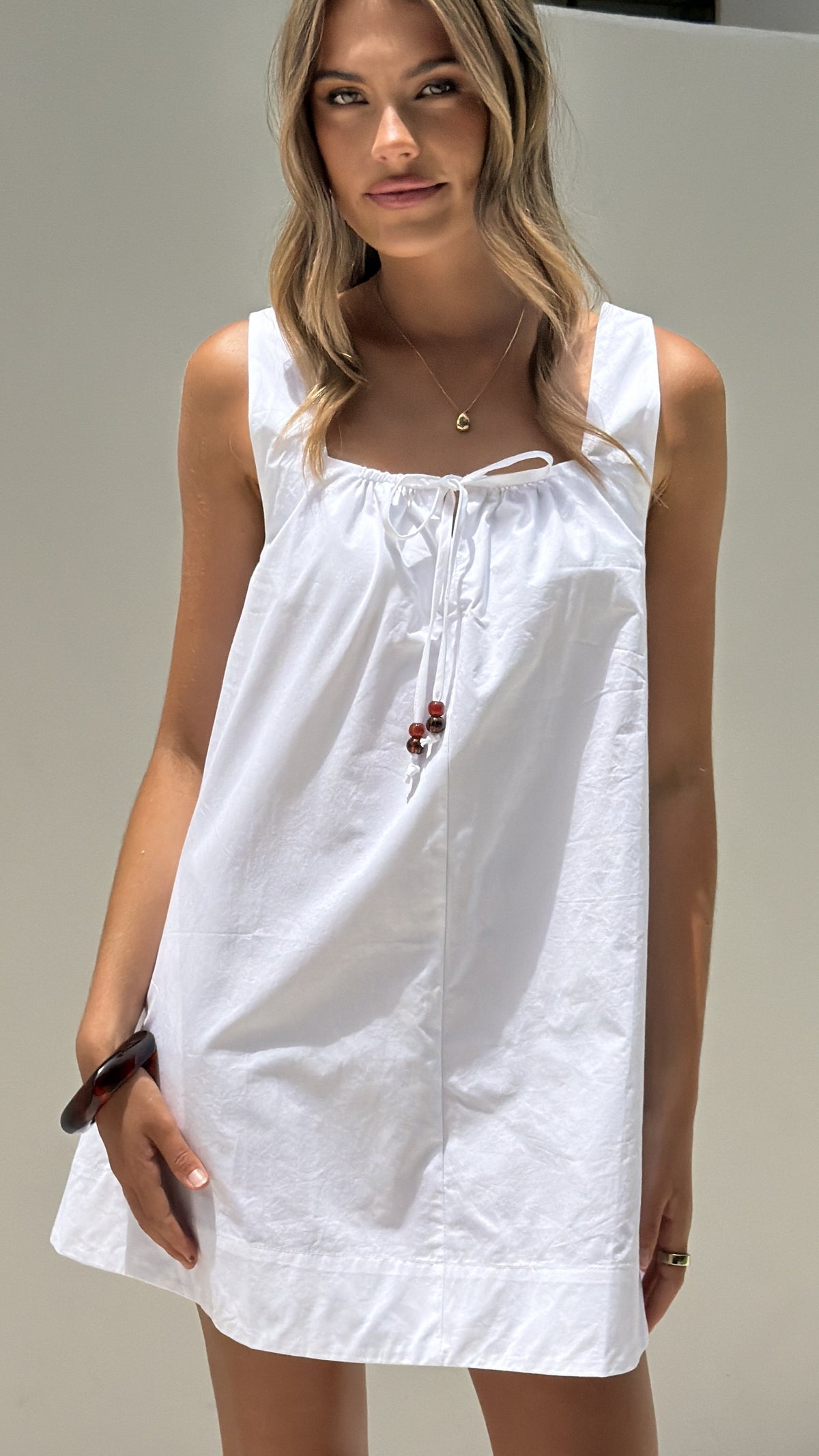 Kaia Mini Dress - White - Billy J