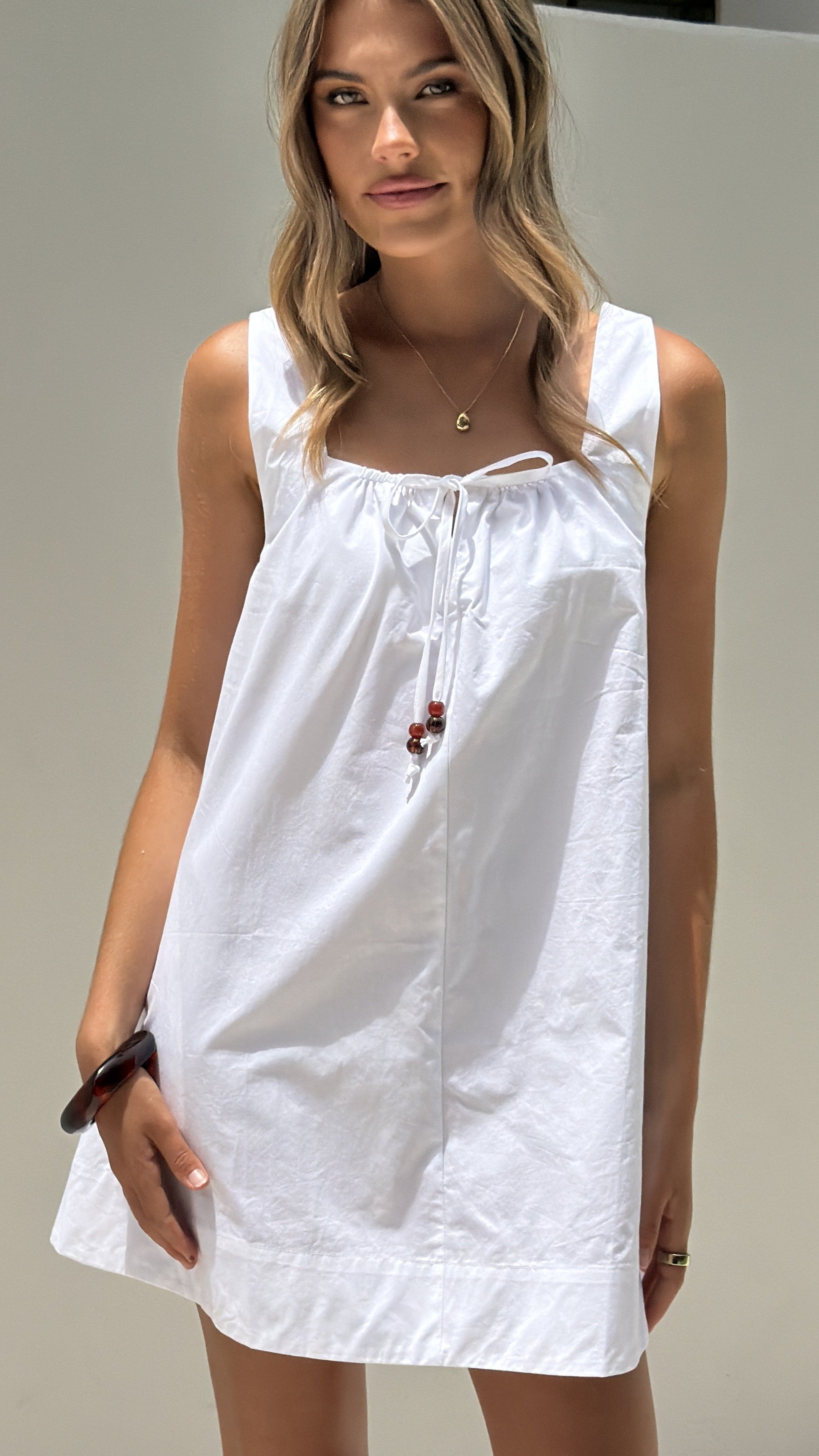 Kaia Mini Dress - White - Billy J