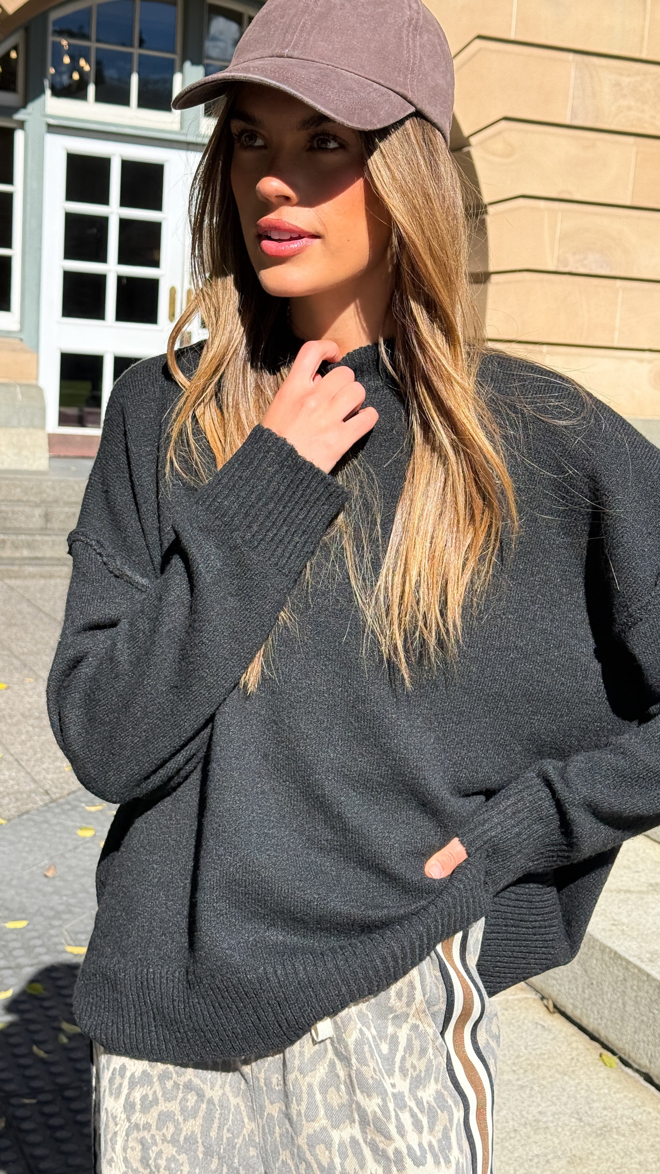 Haven Knit Sweater - Black - Billy J