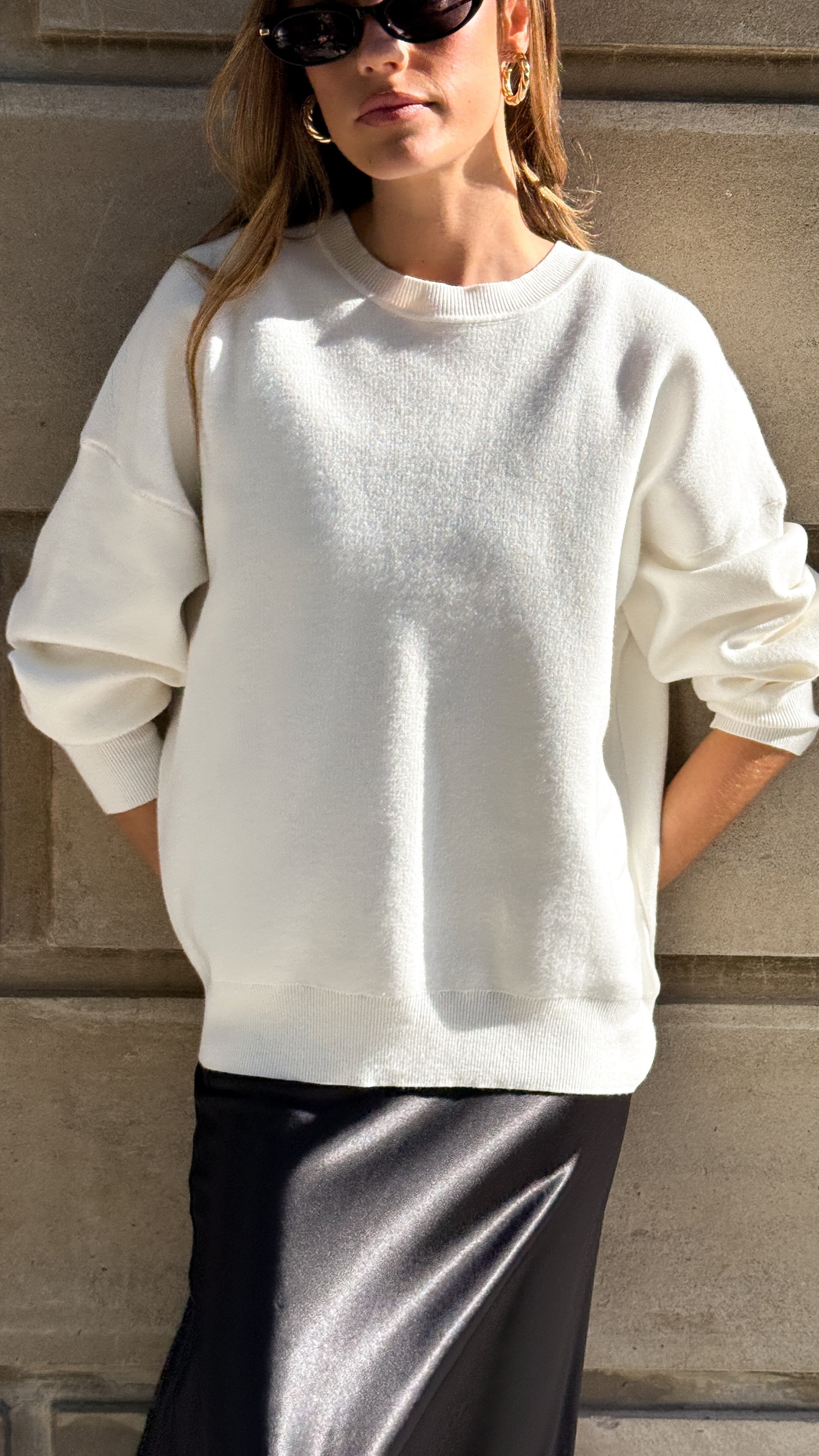 Celeste Sweater - White - Billy J