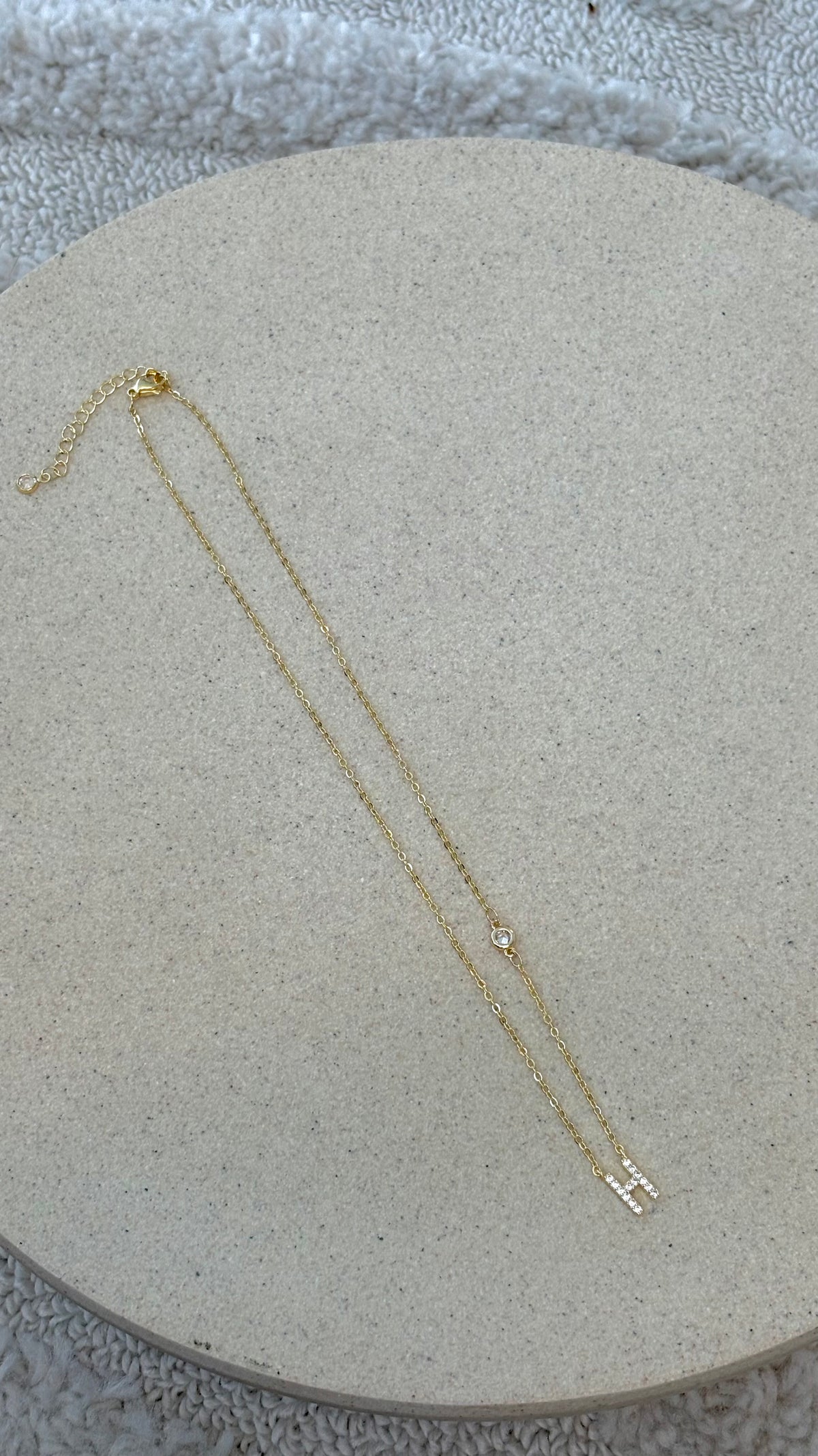 Ivy Initial Letter Necklace - H - Billy J