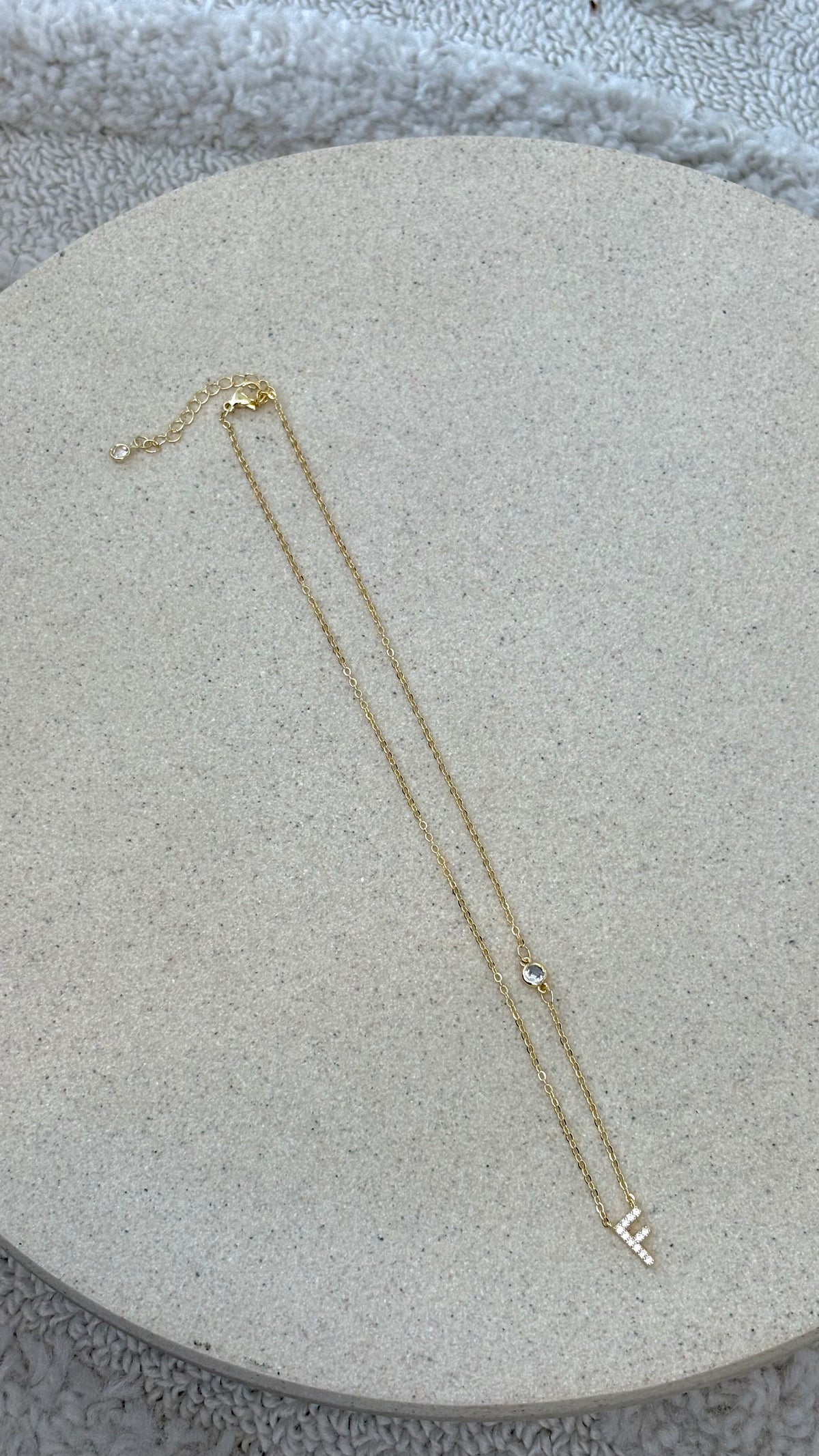 Ivy Initial Letter Necklace - F - Billy J
