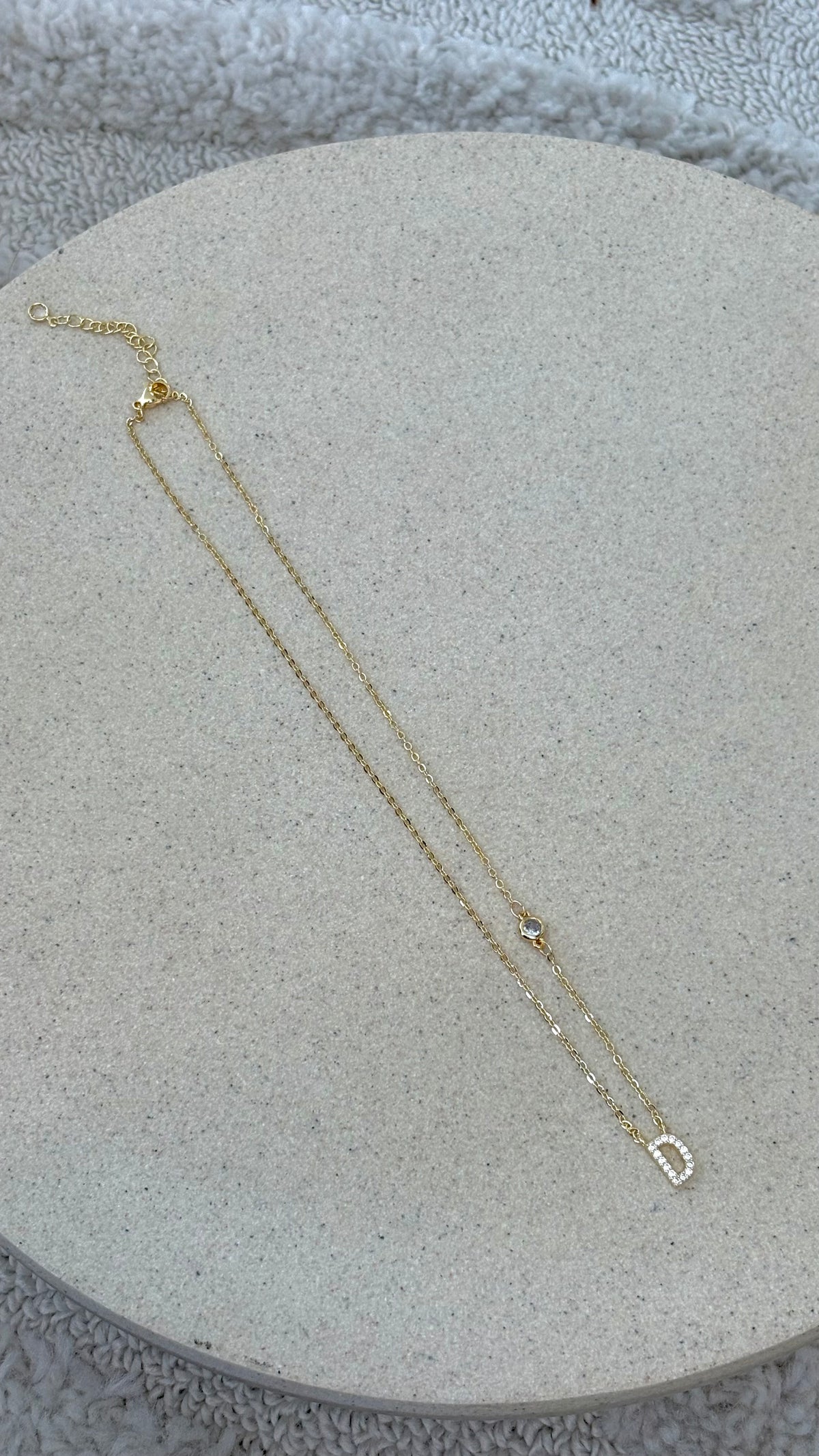 Ivy Initial Letter Necklace - D - Billy J