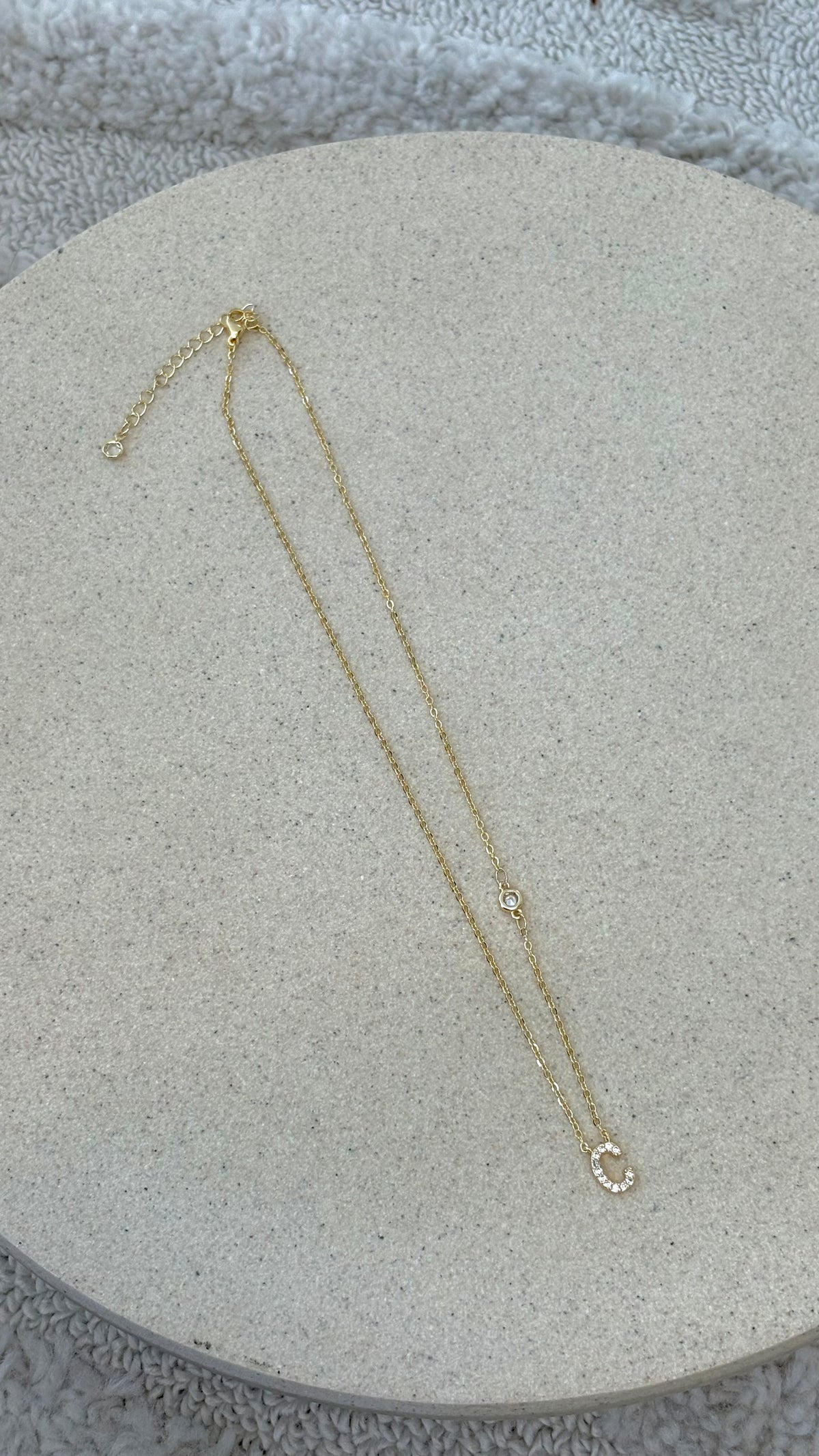 Ivy Initial Letter Necklace - C - Billy J