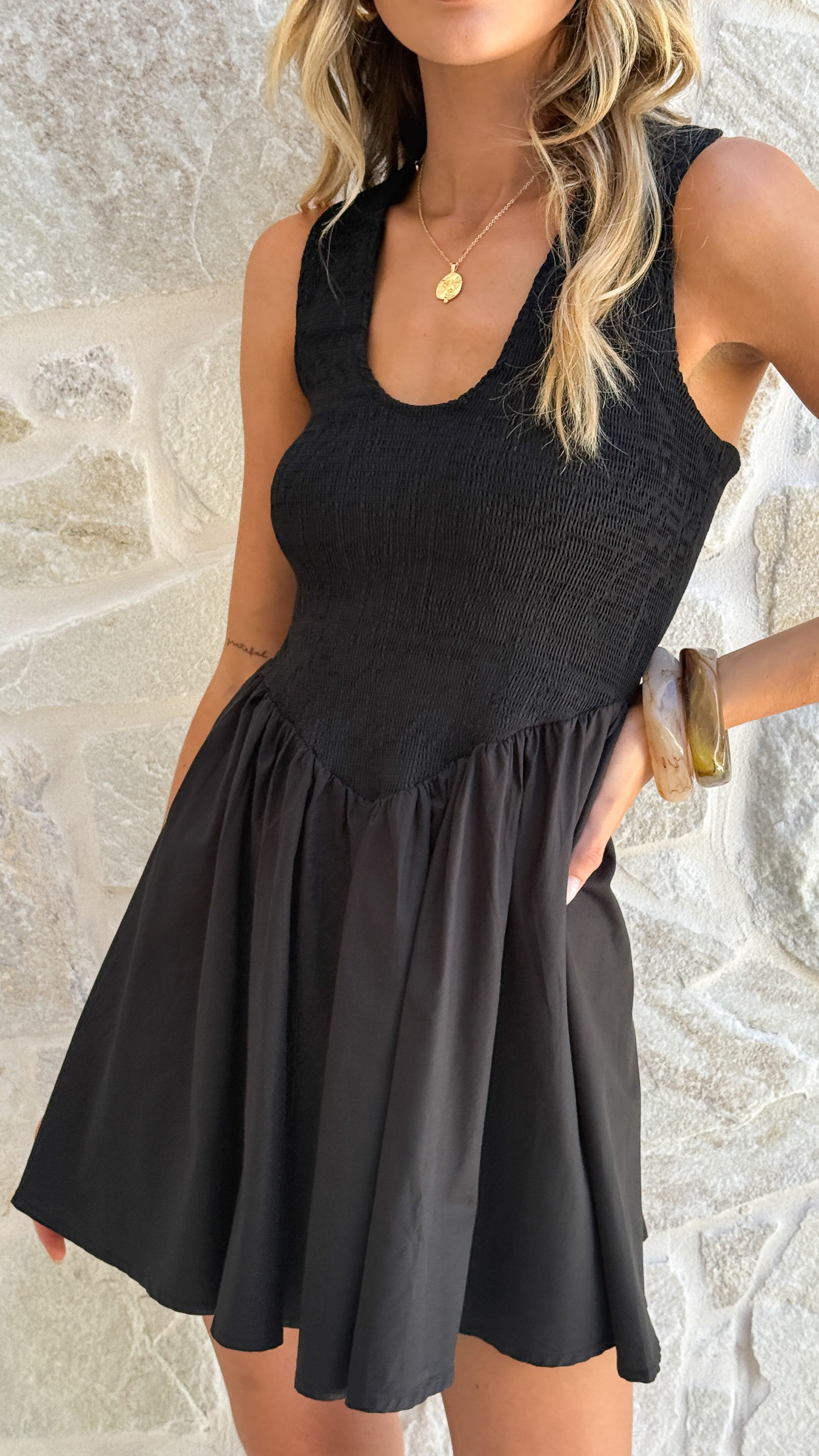 Amira Mini Dress - Black - Billy J