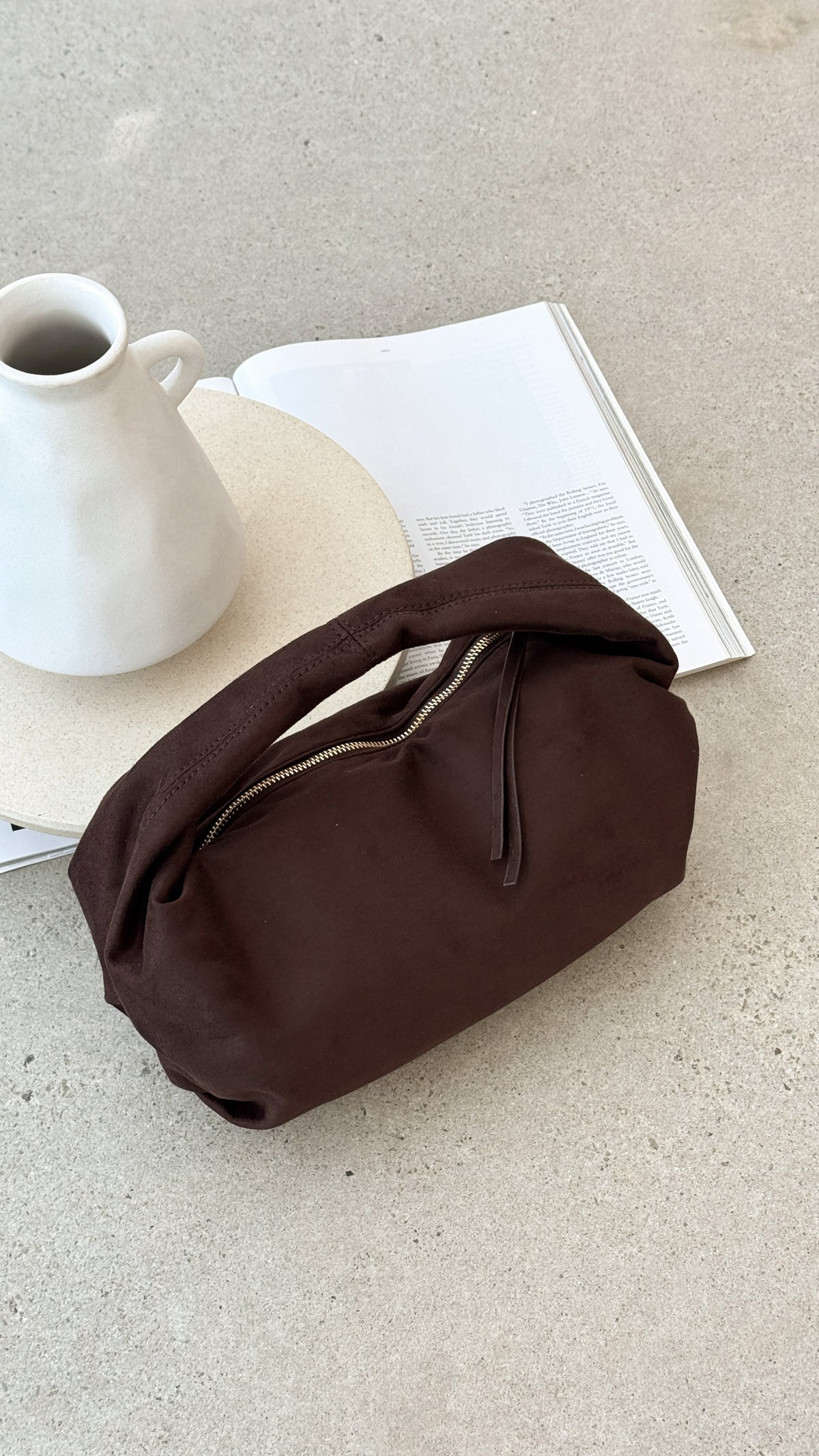 Renee Shoulder Bag - Chocolate Suede - Billy J