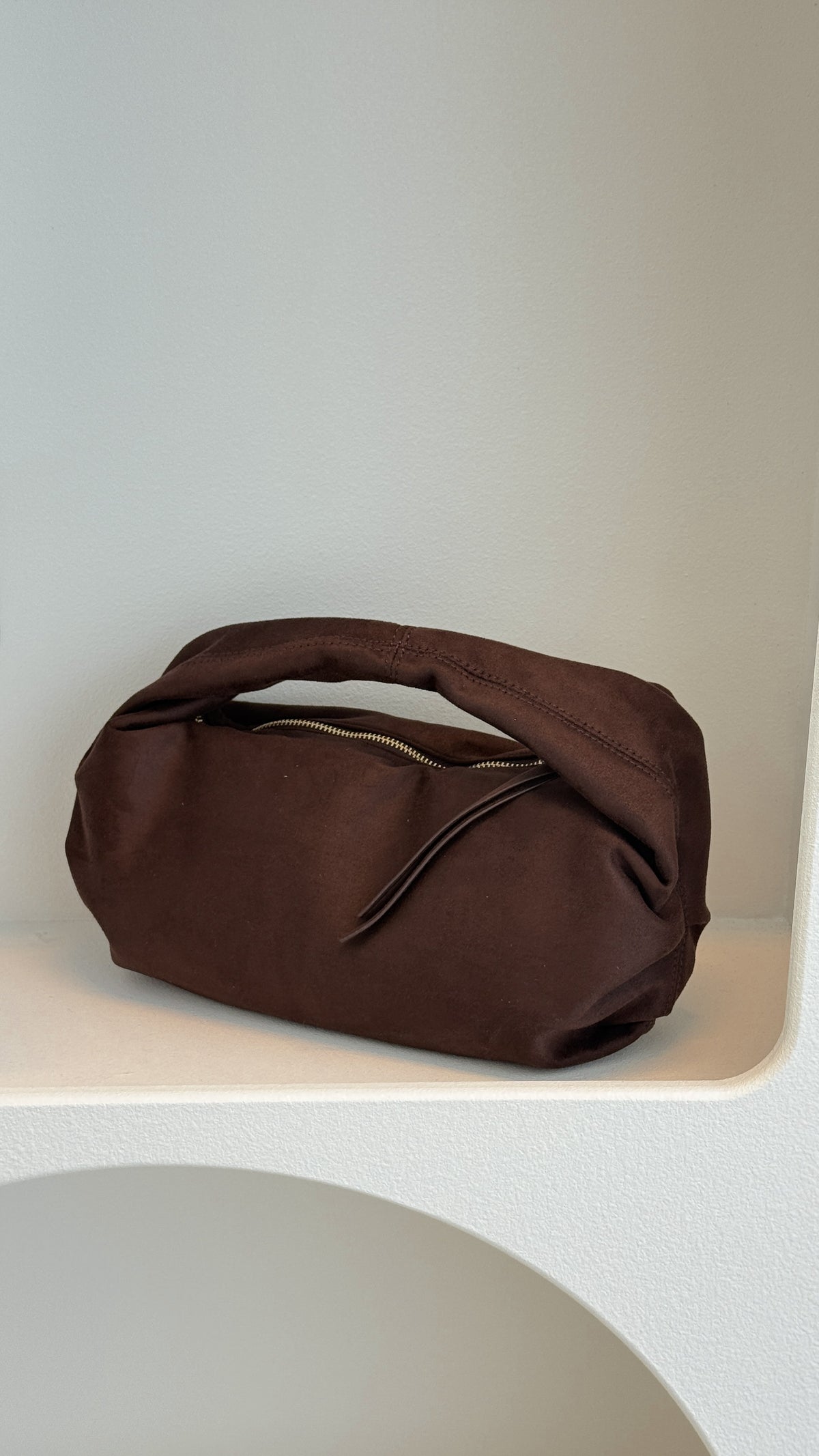 Renee Shoulder Bag - Chocolate Suede - Billy J