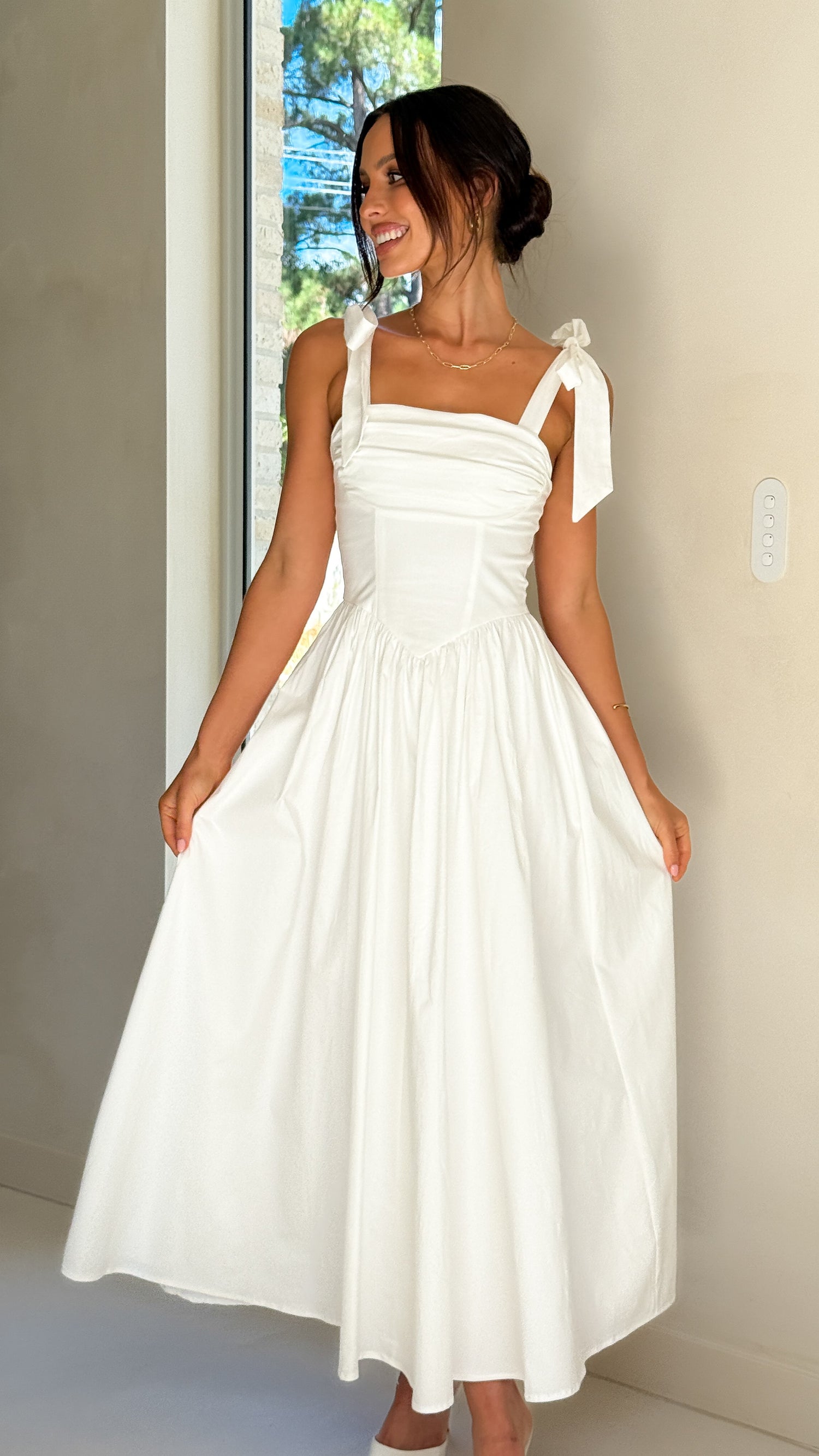 Haisley Maxi Dress - White - Billy J