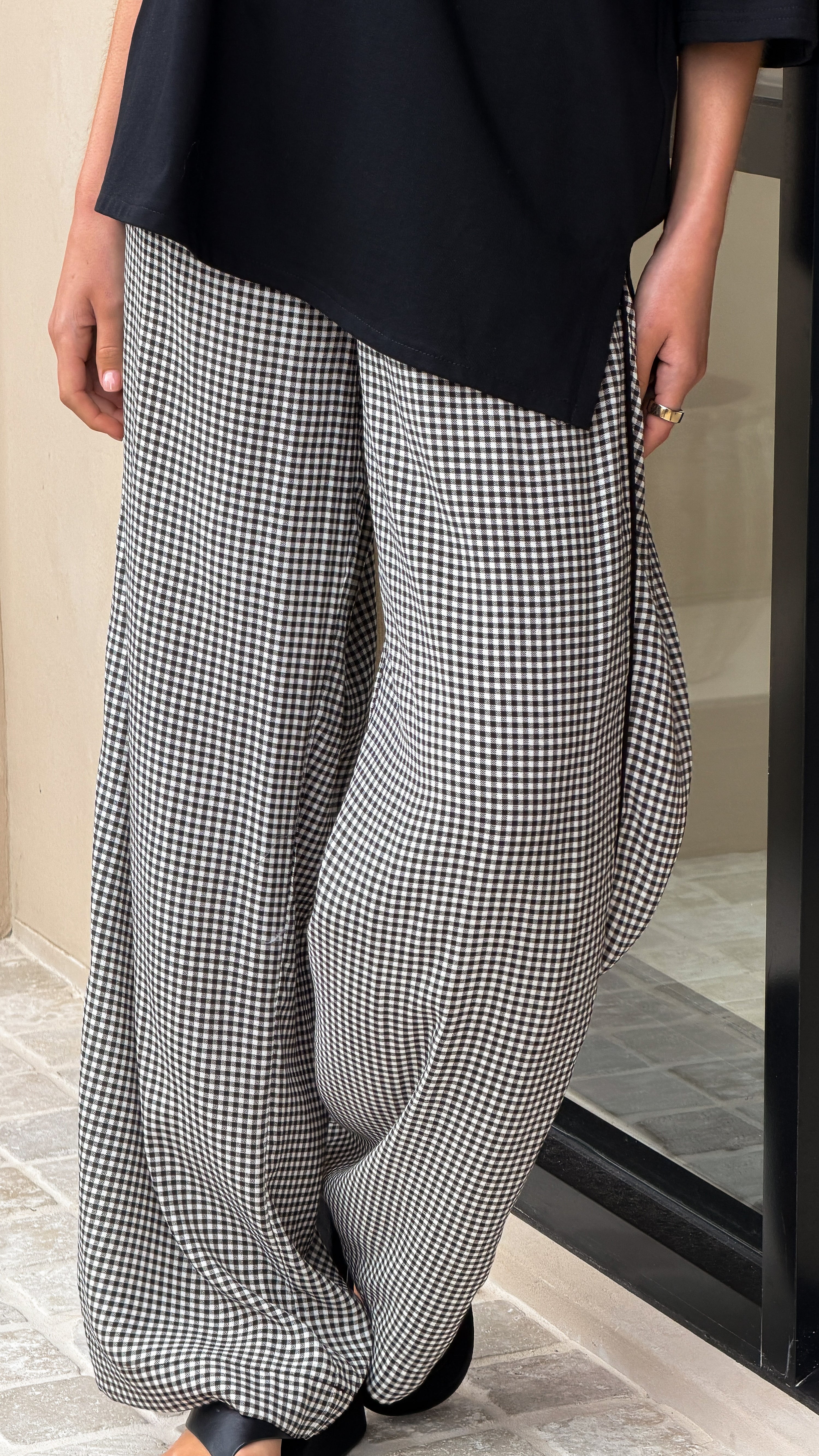 Zoelle Pants - Black Gingham - Billy J