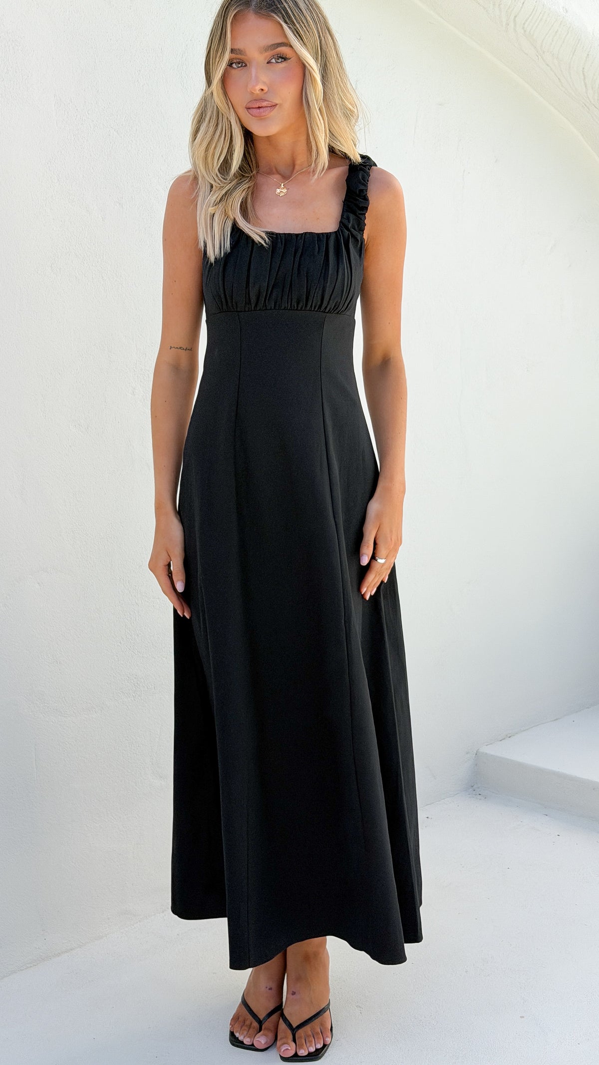 Adley Maxi Dress - Black - Billy J