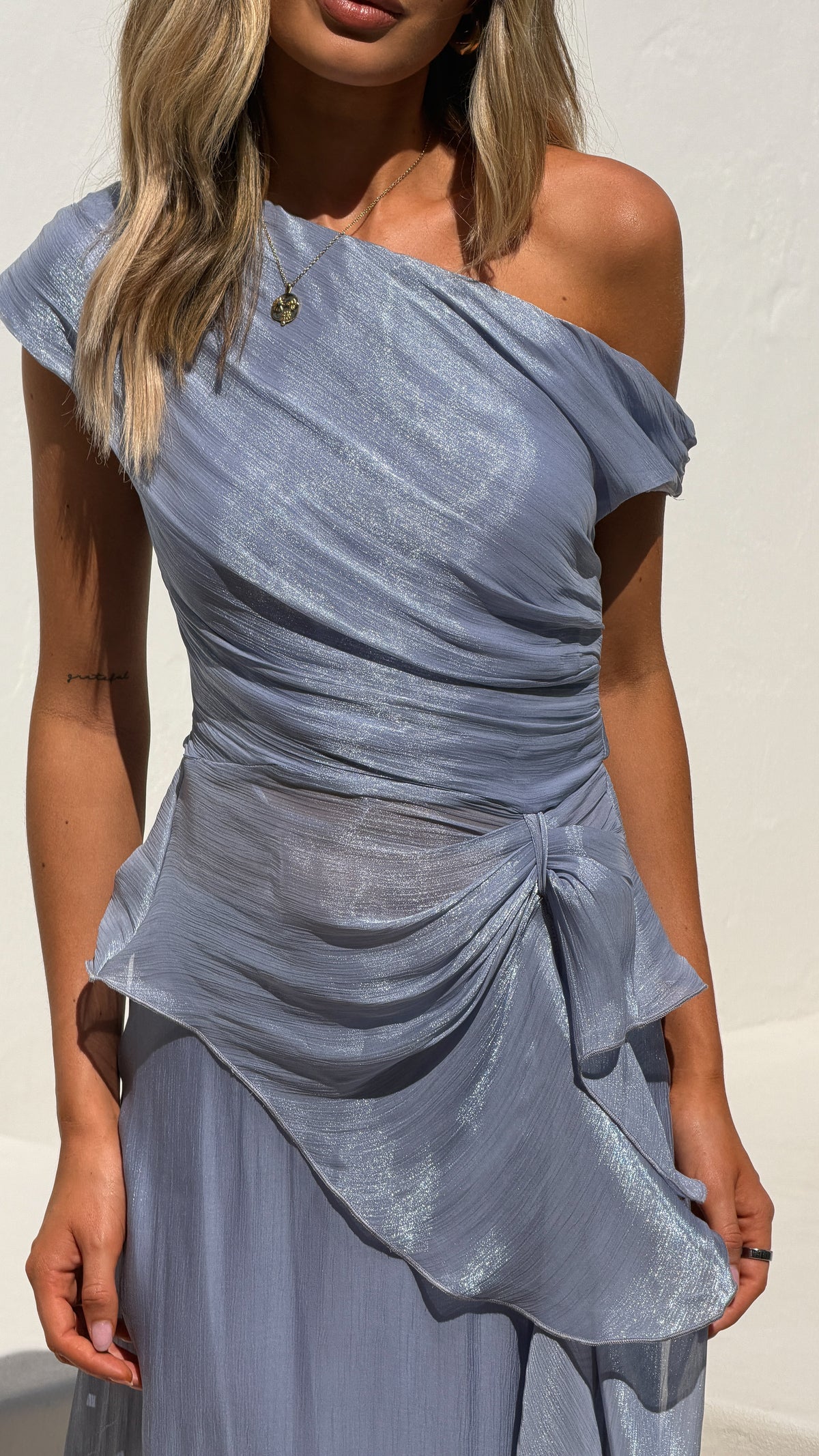 Amari Top and Maxi Skirt Set - Blue - Billy J