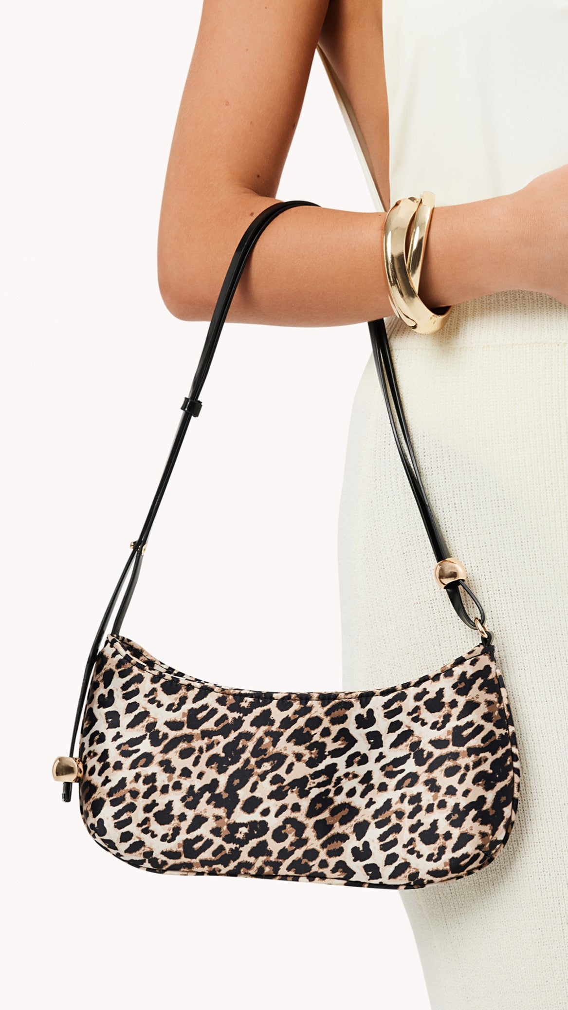 Rosabelle Shoulder Bag - Leopard Satin - Billy J