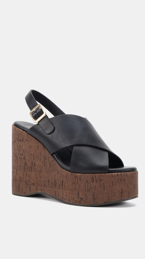 Bambola Wedge Heels - Black - Billy J