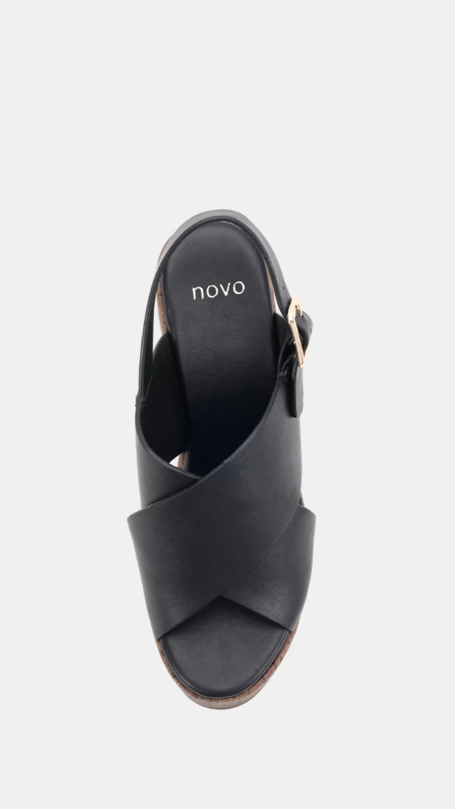 Bambola Wedge Heels - Black - Billy J