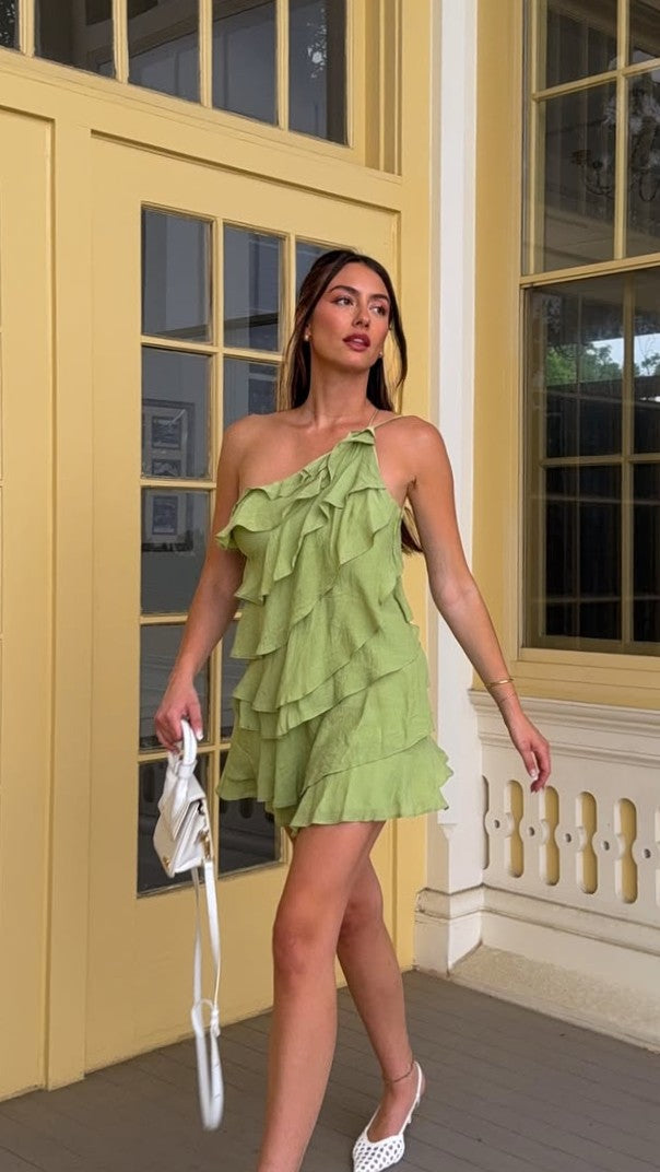 Cassidi Mini Dress - Sage - Billy J