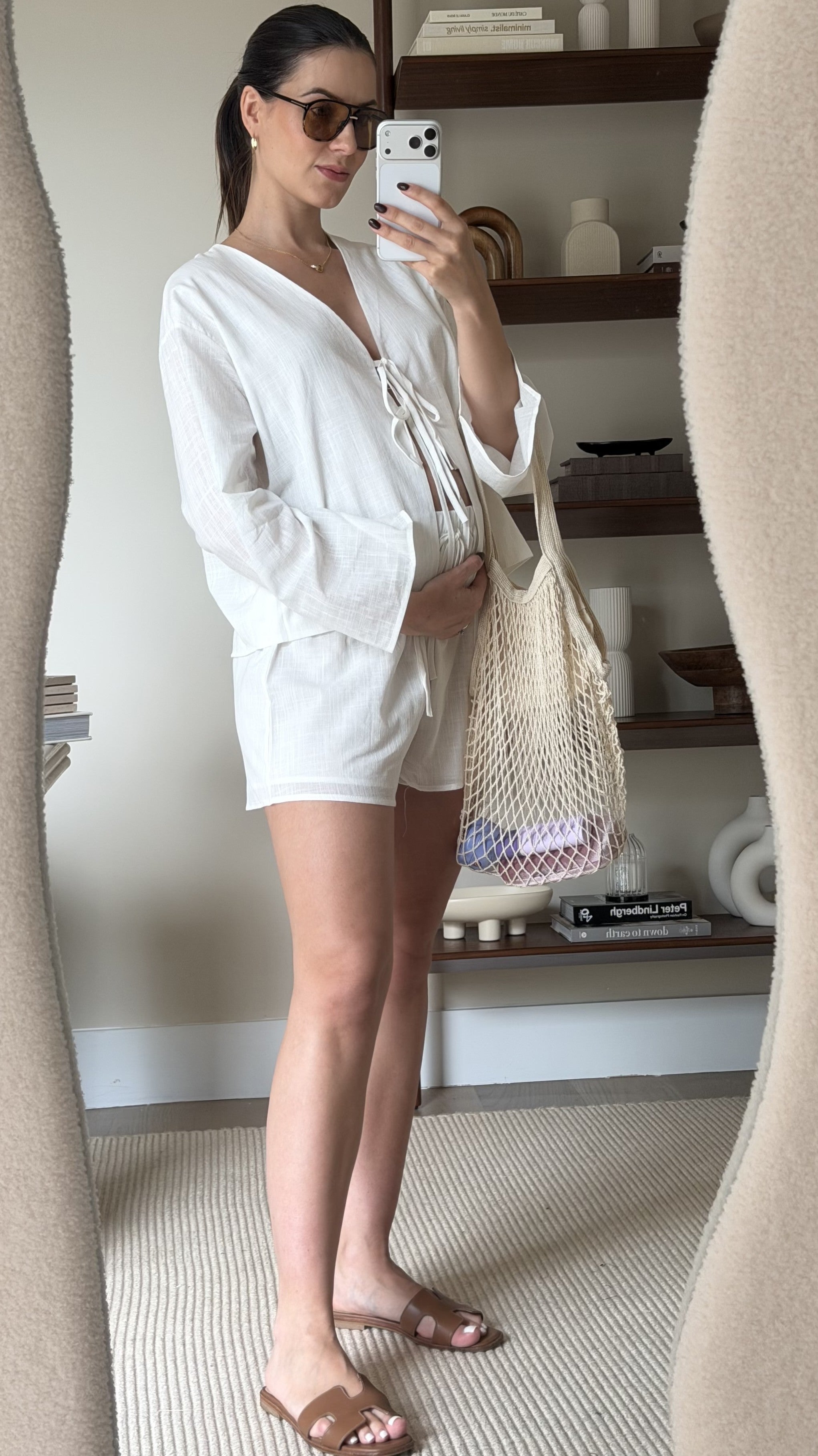 Iveena Top and Shorts Set - White - Billy J