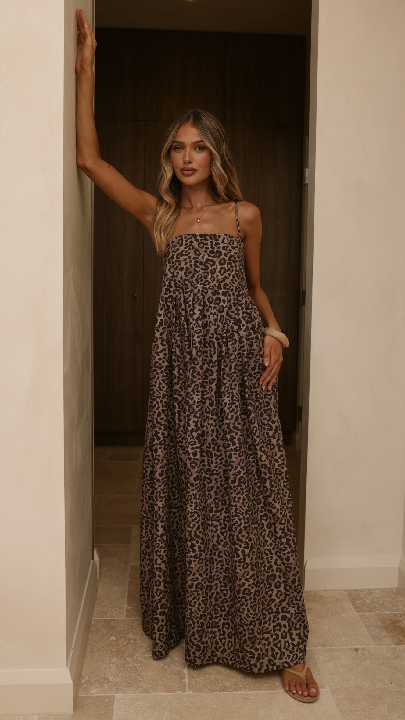 Pippa Maxi Dress - Leopard Print - Billy J