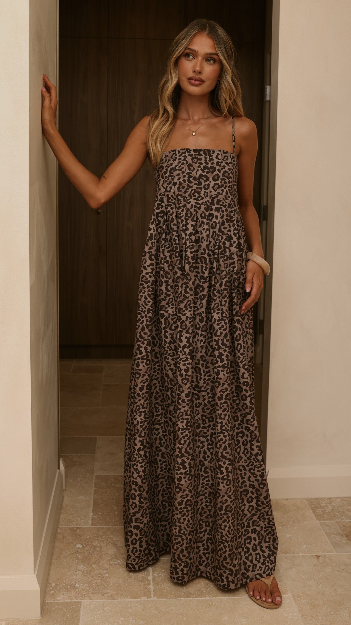 Pippa Maxi Dress - Leopard Print - Billy J