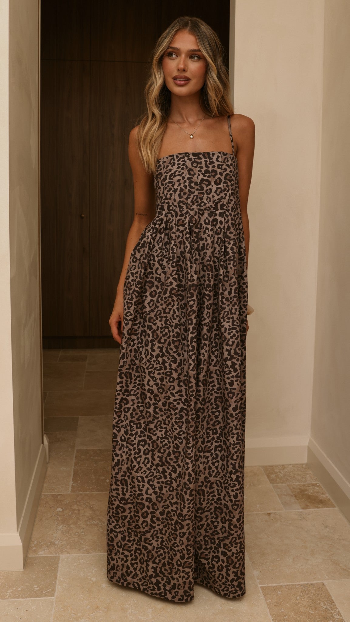 Pippa Maxi Dress - Leopard Print - Billy J