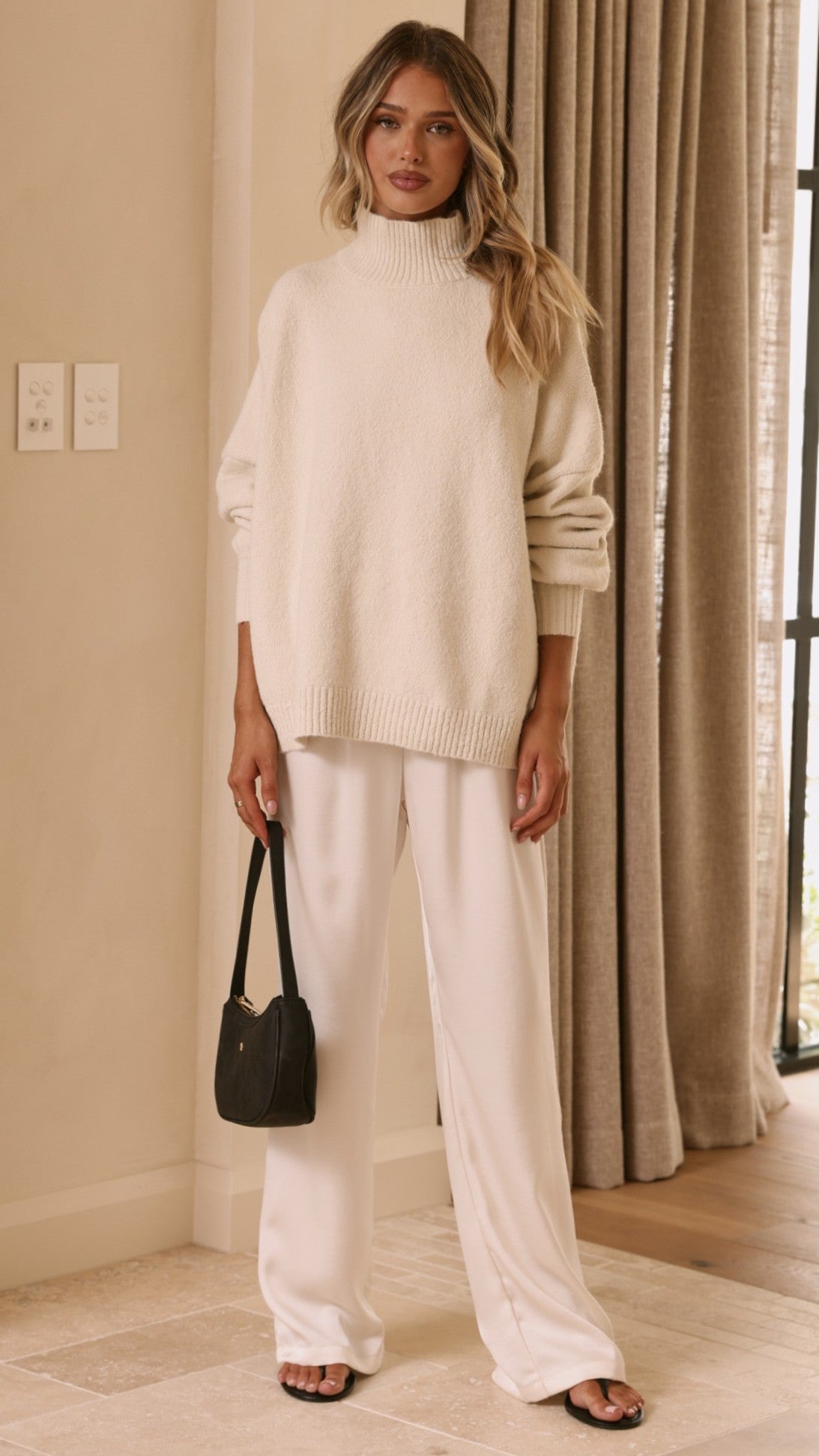 Harita Knitted Sweater - Cream - Billy J