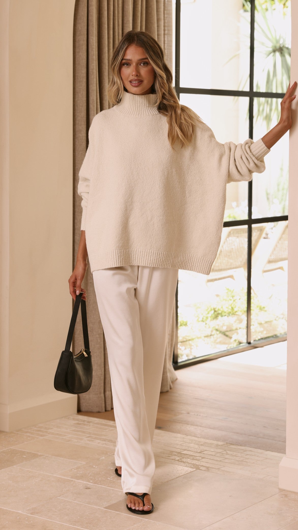 Harita Knitted Sweater - Cream - Billy J