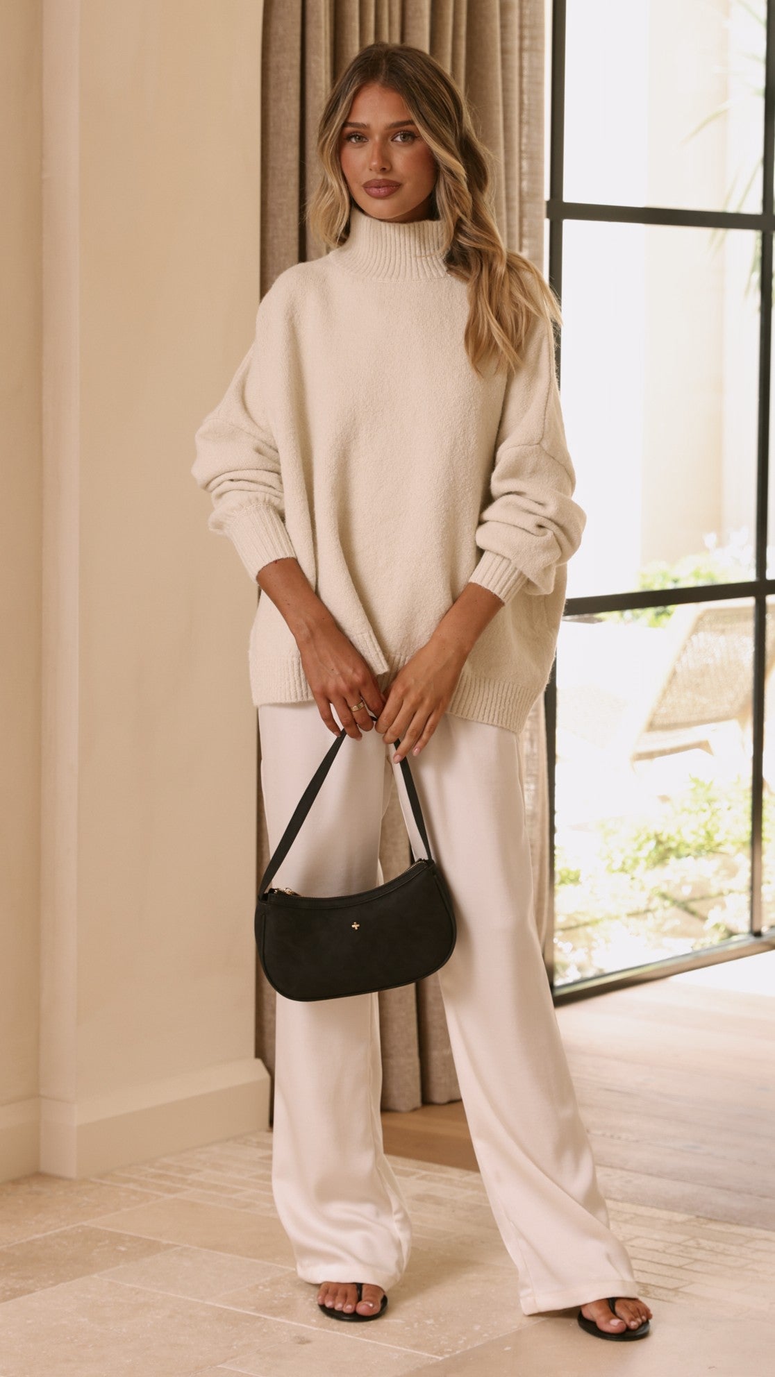 Harita Knitted Sweater - Cream - Billy J
