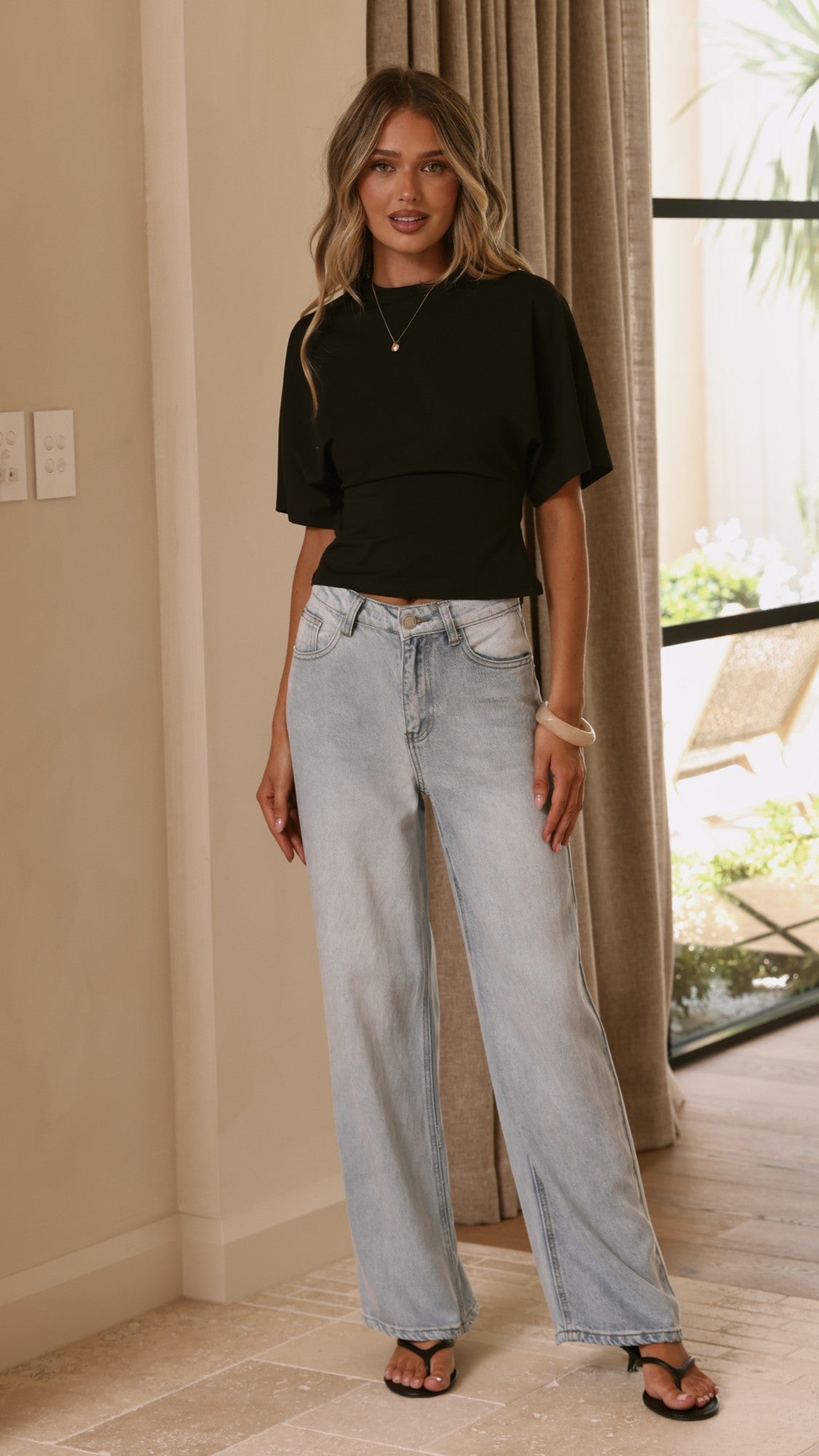 Tarah Straight Leg Jeans - Light Blue Denim - Billy J
