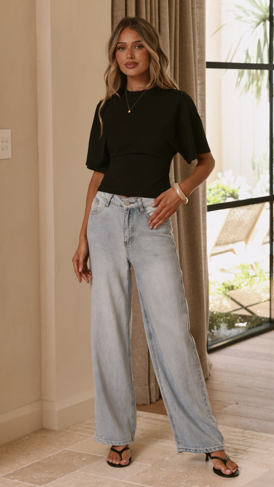 Tarah Straight Leg Jeans - Light Blue Denim - Billy J