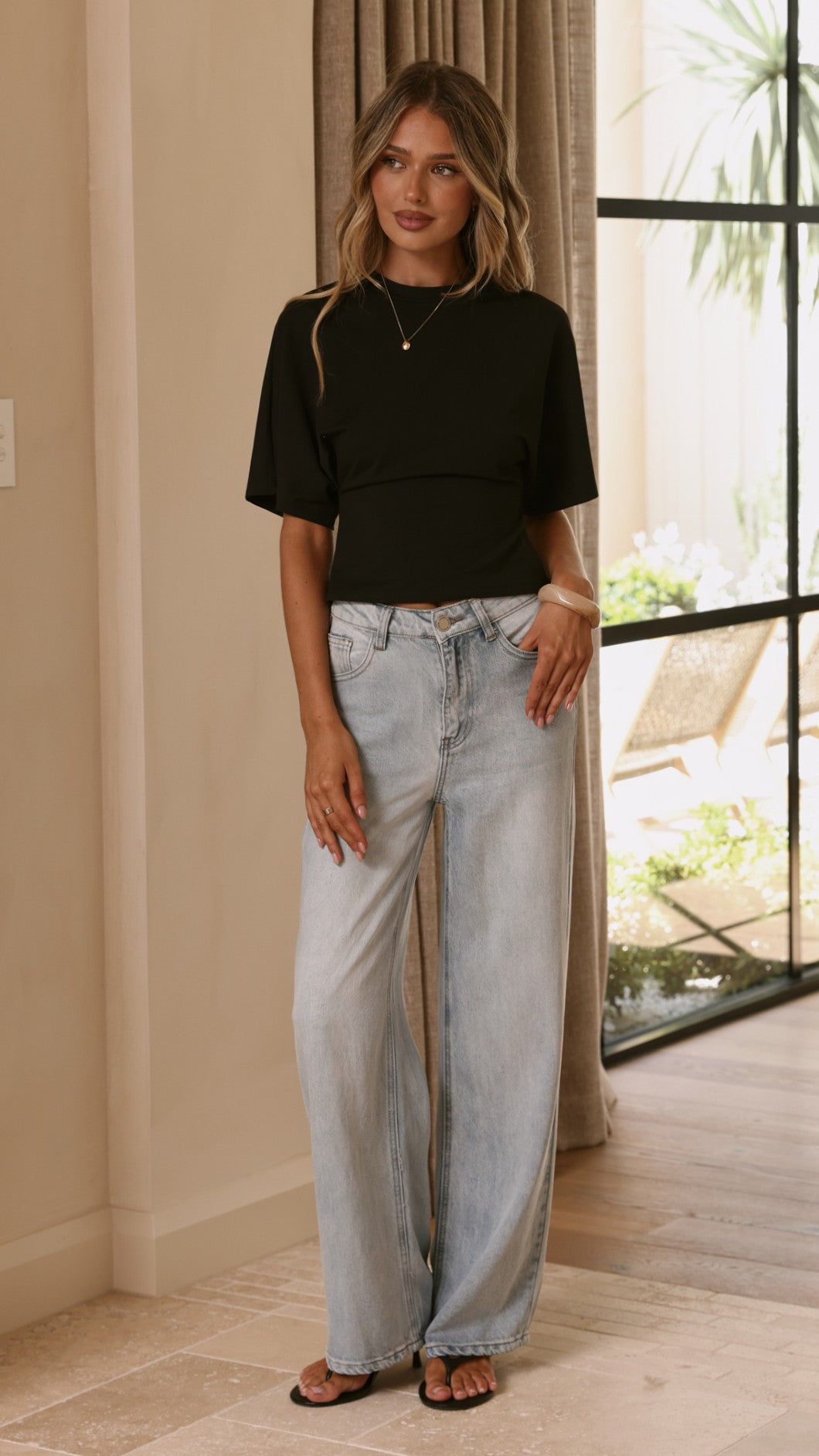 Tarah Straight Leg Jeans - Light Blue Denim - Billy J