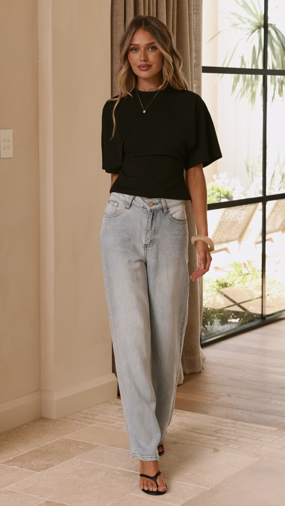 Tarah Straight Leg Jeans - Light Blue Denim - Billy J