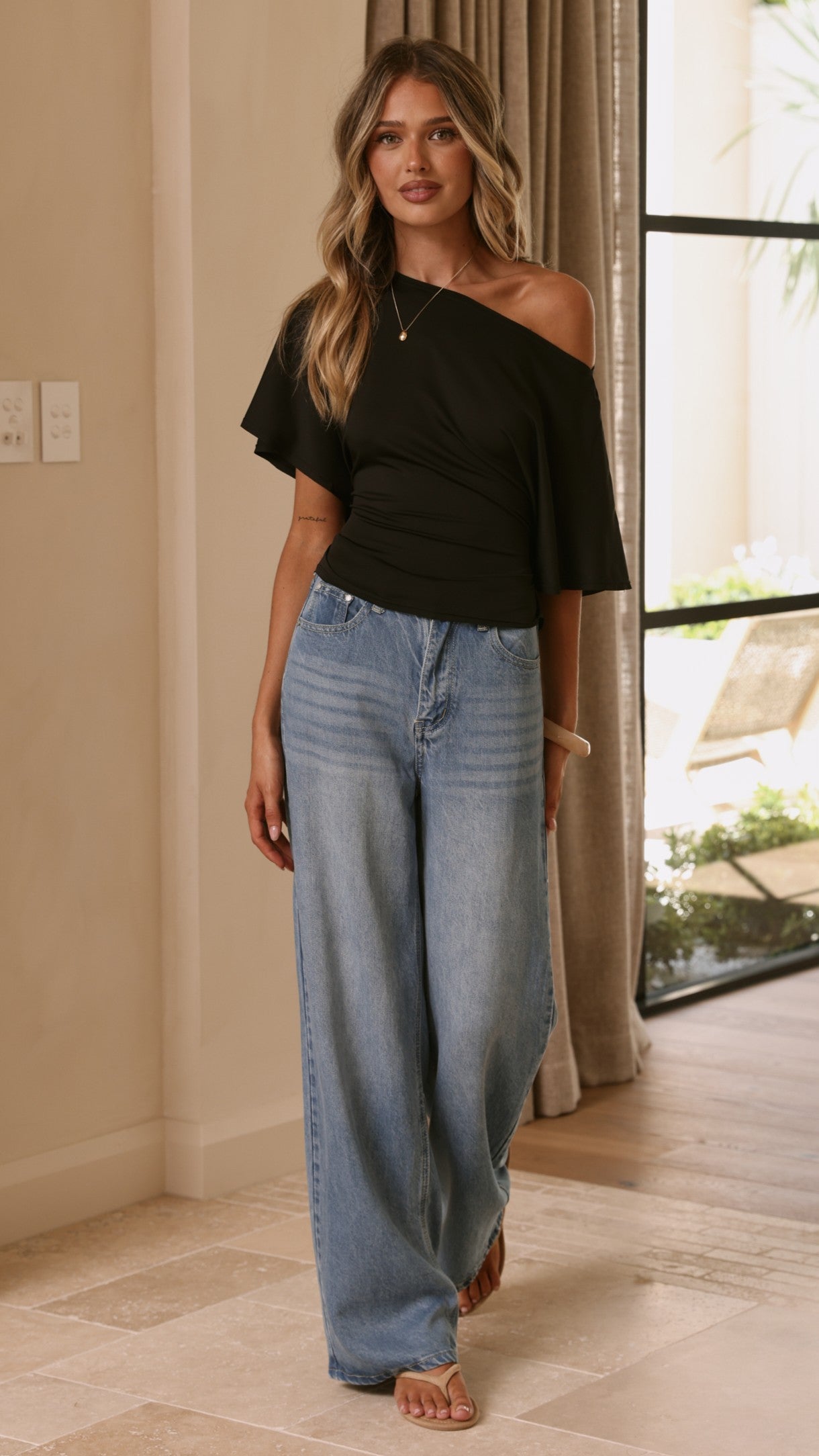 Tarah Straight Leg Jeans - Mid Blue Denim - Billy J