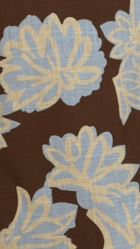 Calliope Strapless Top and Shorts Set - Brown/Blue Floral - Billy J