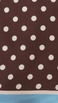 Tariana Strapless Asymmetrical Top and Shorts Set - Brown Polka - Billy J