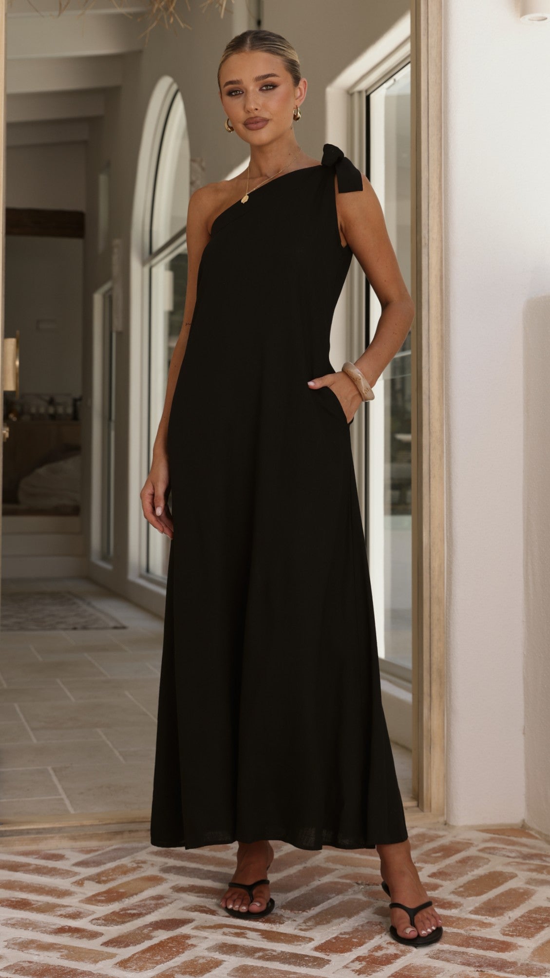 Hallie Maxi Dress - Black - Billy J