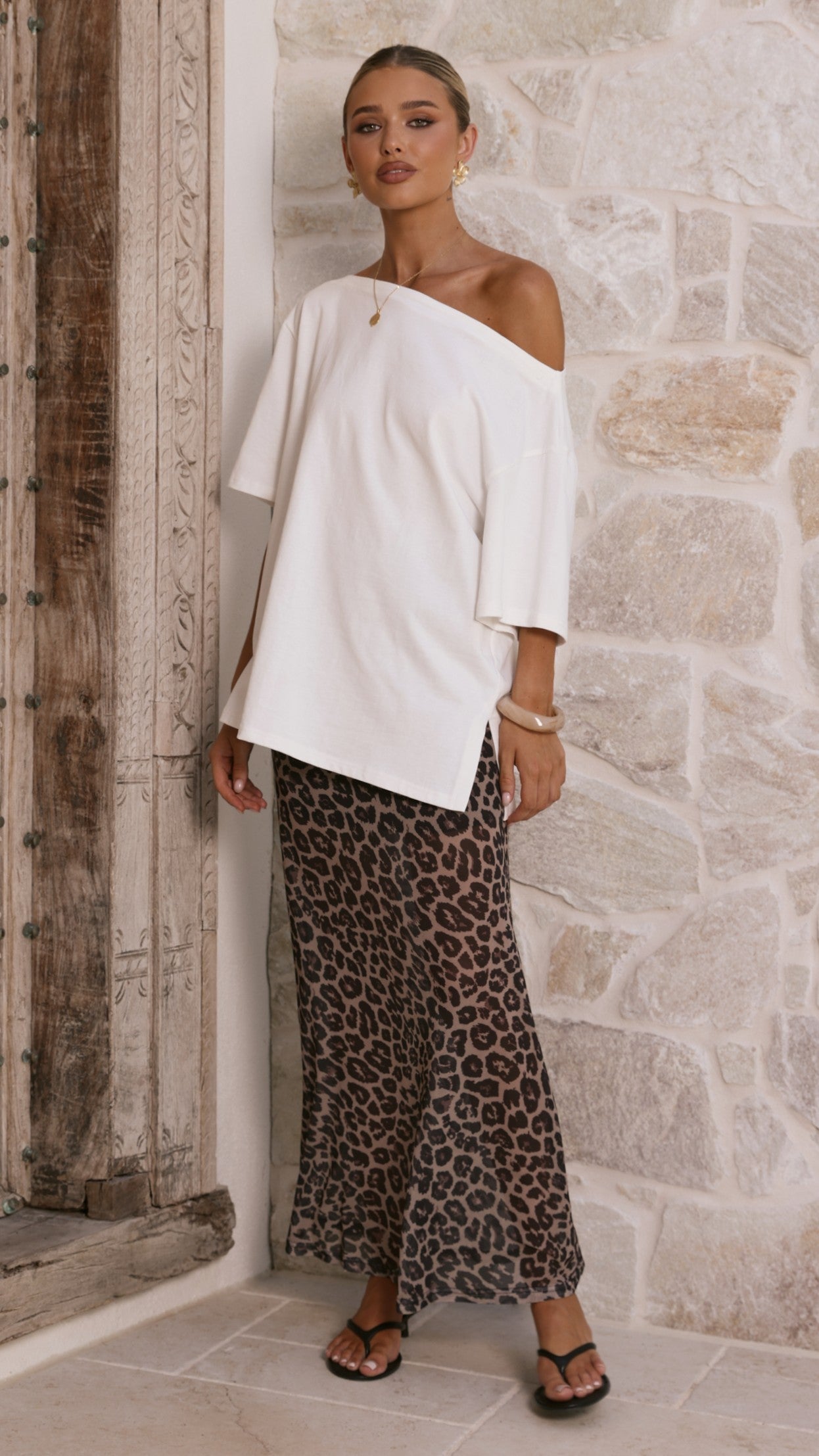 Onella Semi Sheer Maxi Skirt - Leopard Print - Buy Women's Skirts