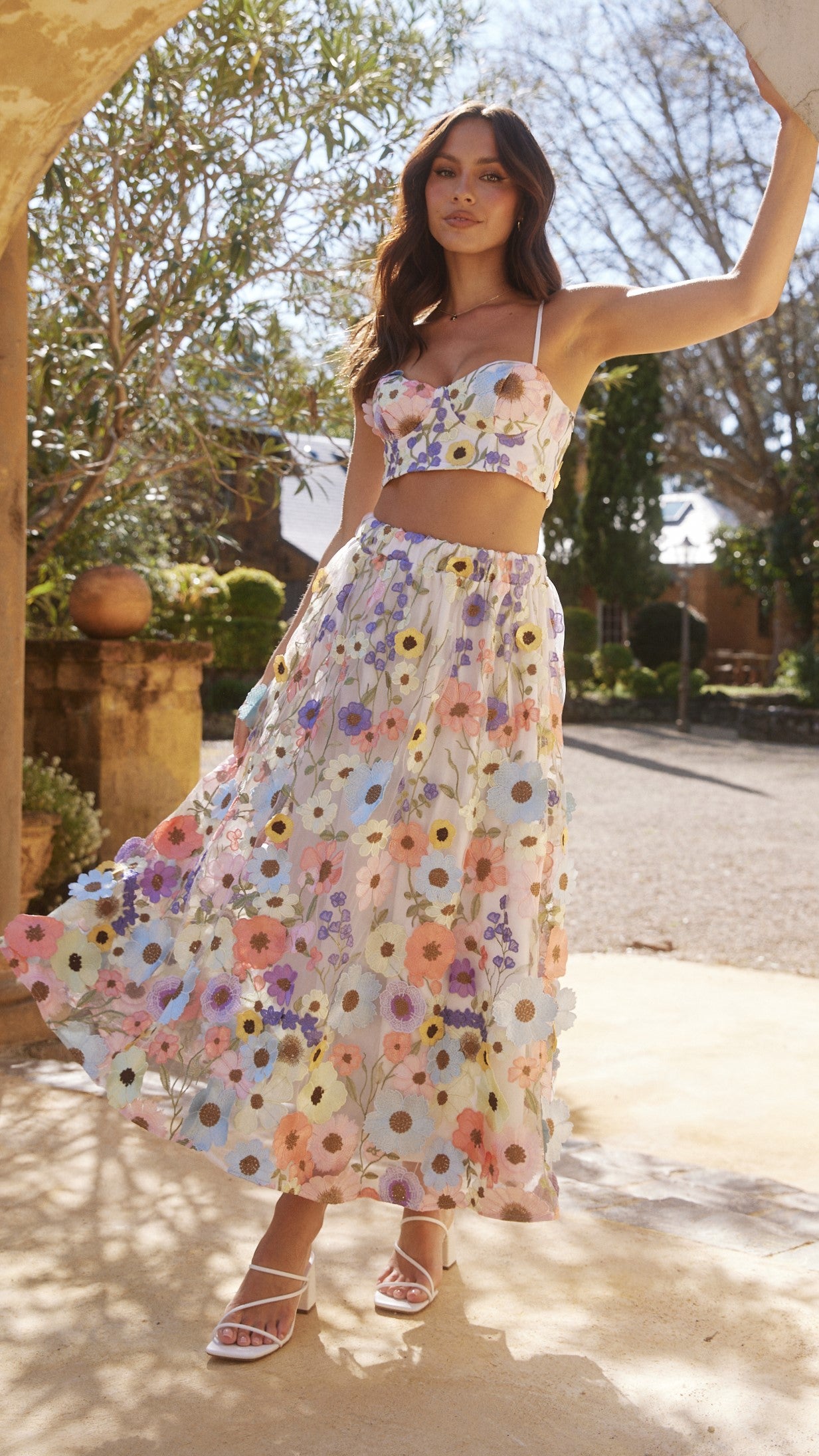 Naja Crop Top - Multi Floral - Billy J