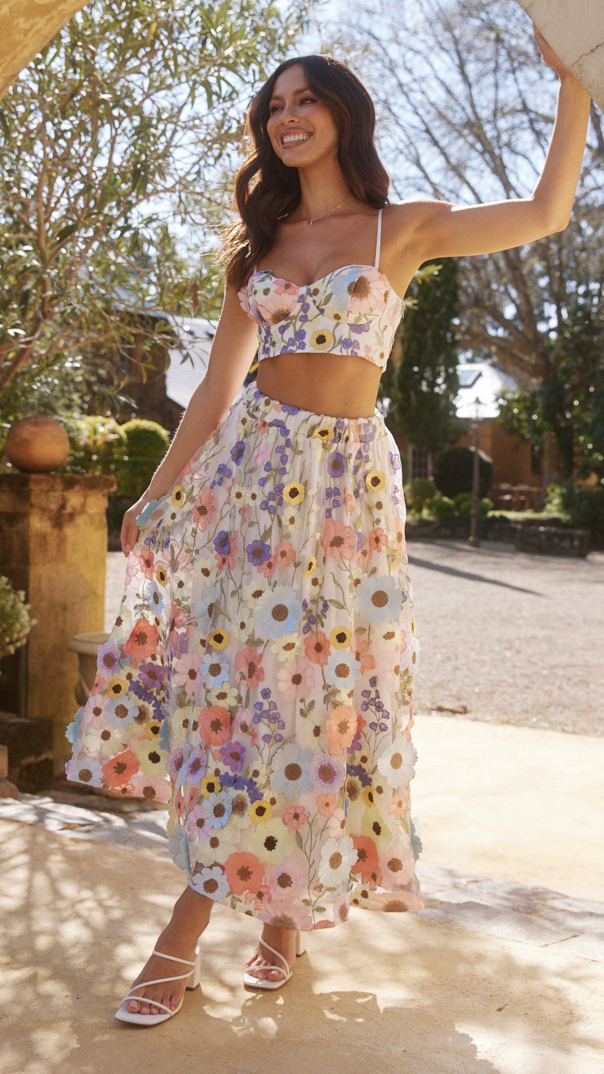 Naja Crop Top - Multi Floral - Billy J