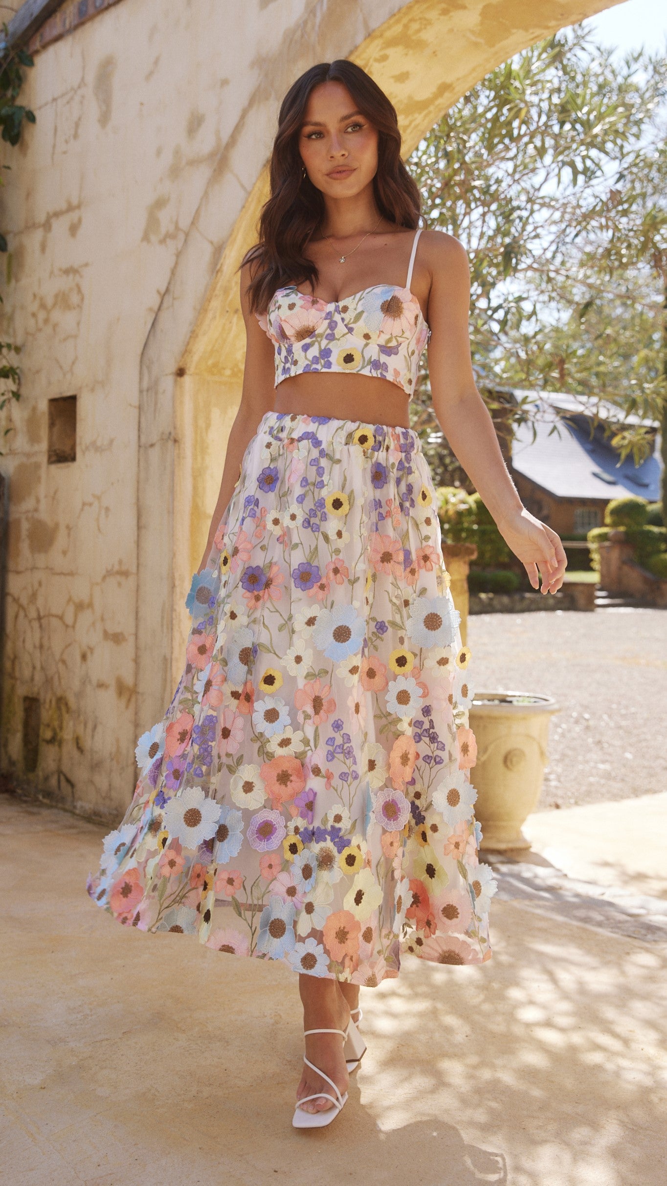 Naja Crop Top - Multi Floral - Billy J